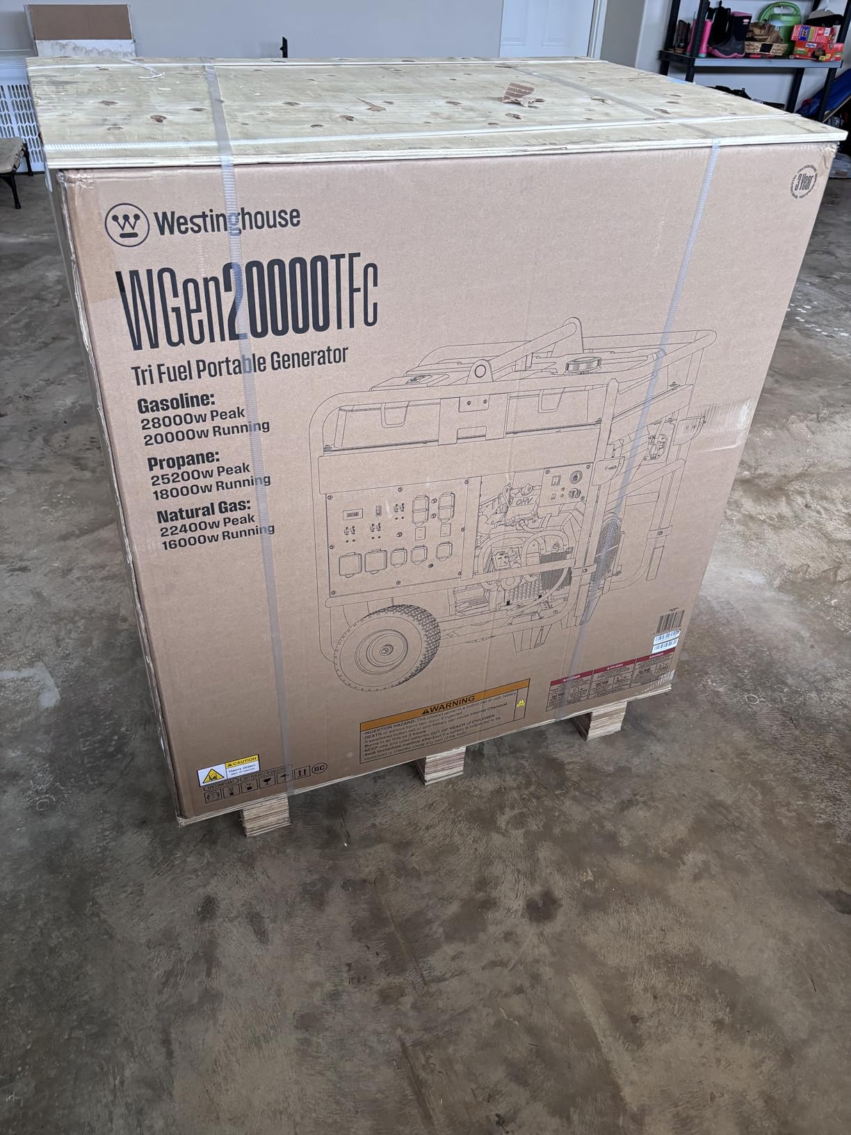 Westinghouse 28000 Peak Watt Tri-Fuel Home Backup Portable Generator, Remote Electric Start, Transfer Switch Ready, Gas, Propane, and Natural Gas Powered customer photo 2