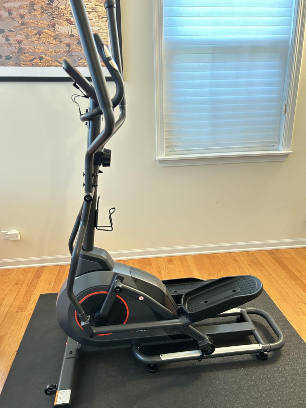 Sunny Health & Fitness Smart Upright Elliptical Machine with Pulse Sensor | Full Body Workout, Adjustable Magnetic Resistance, Low Impact, Dual Handlebar, Digital Monitor, App Connectivity customer photo 2