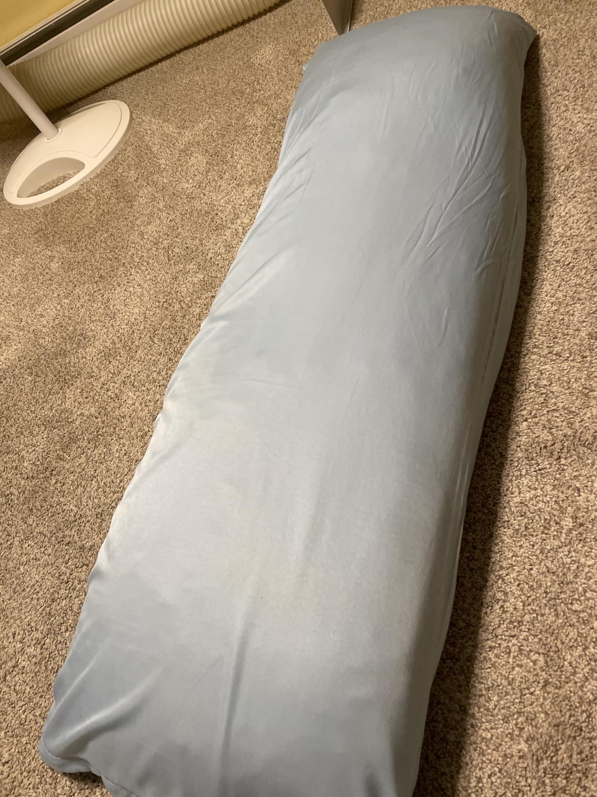 YZ HOME Cooling Body Pillow for Adults- Pillow Insert with Shredded Blue Memory Foam, Soft Support for Side Sleepers, Pregnant Women, Back Pain Relief, Washable Pillowcase (20x54 Inch, Grey) customer photo 2