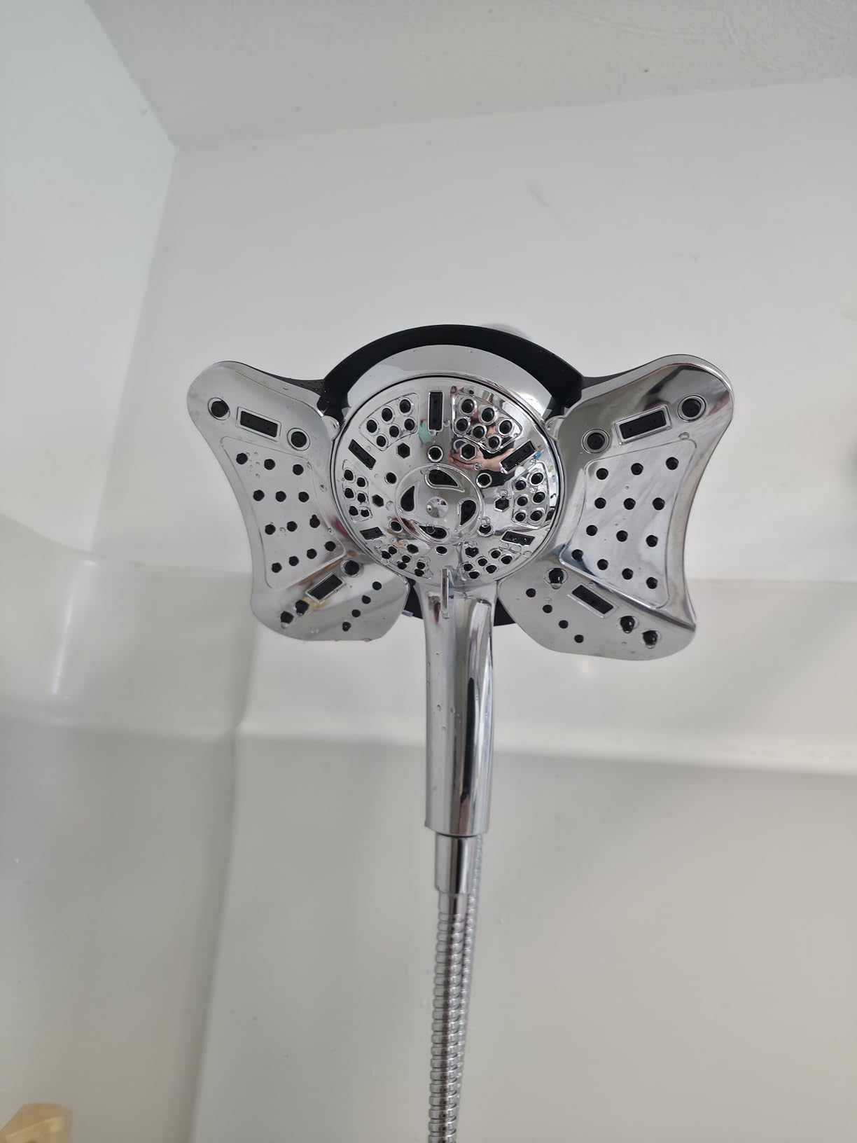 GRICH Shower Head with Handheld Spray - Dual High Pressure Showerhead | Rainfall Shower Heads Combo, Detachable Hand Shower, 9 Spray Settings, 60