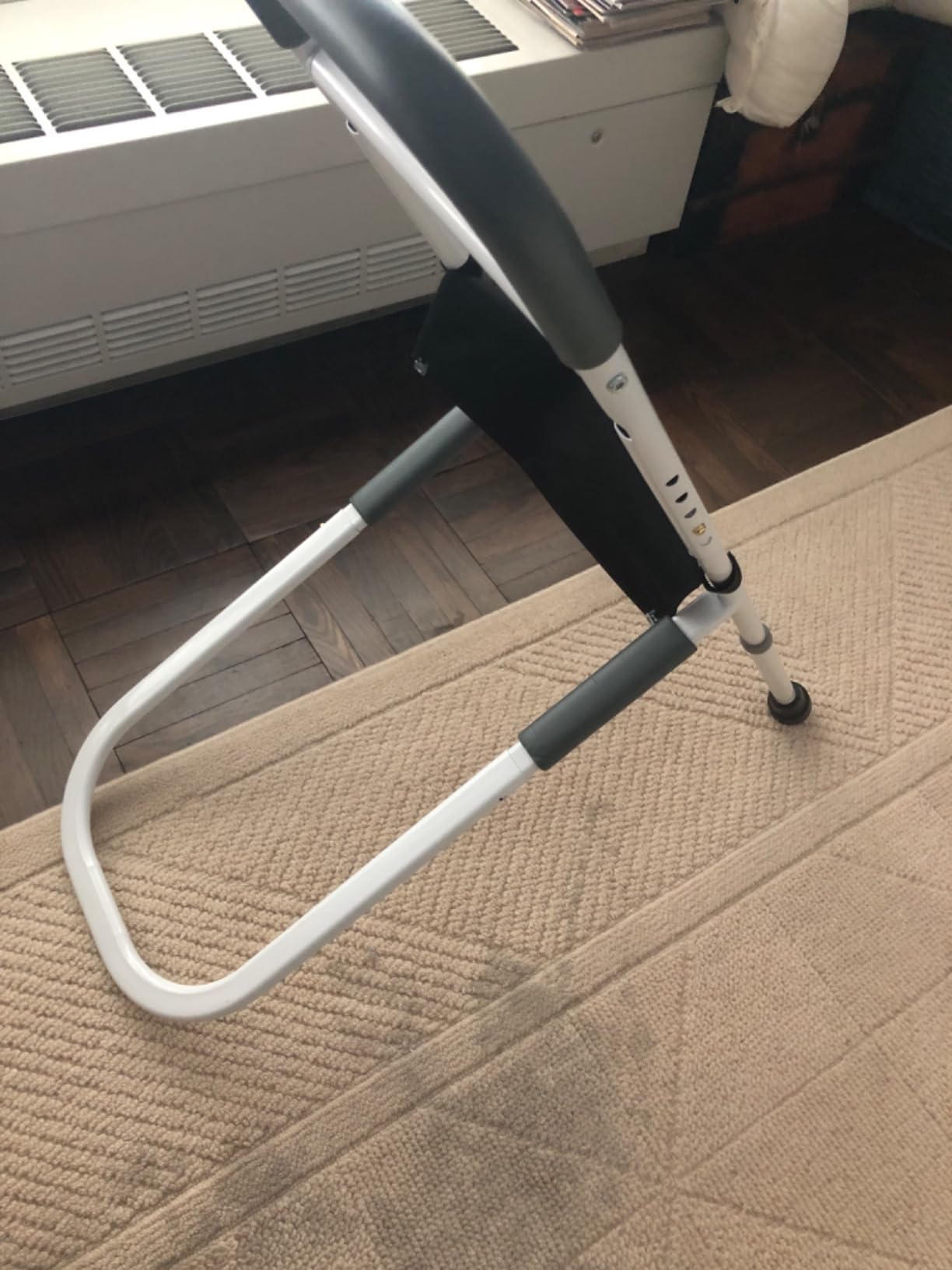 Panta Bed Rails for Elderly Adults Safety,Grey | ASTM F3186-17, foam-padded handle, support legs, fixing strap, storage bag, fits twin/full/queen/king customer photo 2