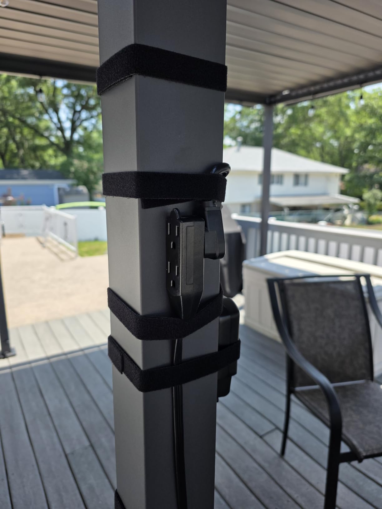 MIRADOR 80S Louvered Pergola 10' x 20', Modern Style with Adjustable Louvers and Integrated Drainage System for Deck Garden Yard, Easy Installation, Plus Size, Charcoal customer photo 1