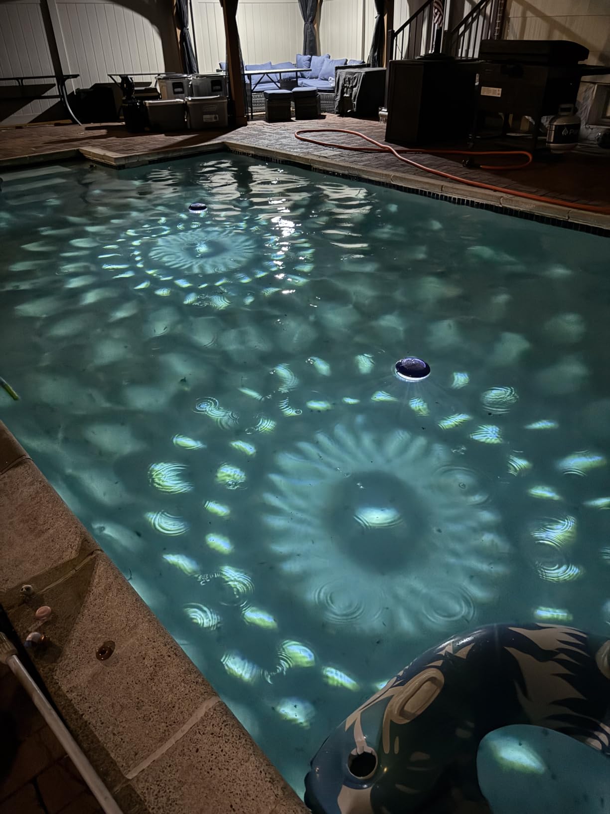 FirstE Solar Floating Pool Lights, RGB Color Changing Pool Floating Light, IP68 Waterproof LED Solar Pool Lights That Float, Hangable Auto ON Off for Above In Ground Pools Wedding Party Decoration (2) customer photo 1