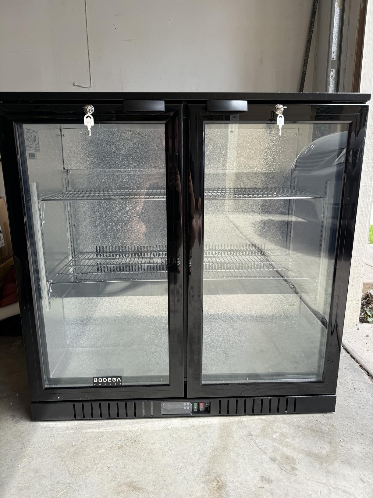 BODEGACOOLER Back Bar Cooler, 2 Door Commercial Beverage Refrigerator | 7.4 Cu.Ft Holds 209 Cans/117 Bottles, Under Counter Bar Fridge with LED light & Low-E Self-Closing Glass Doors customer photo 2