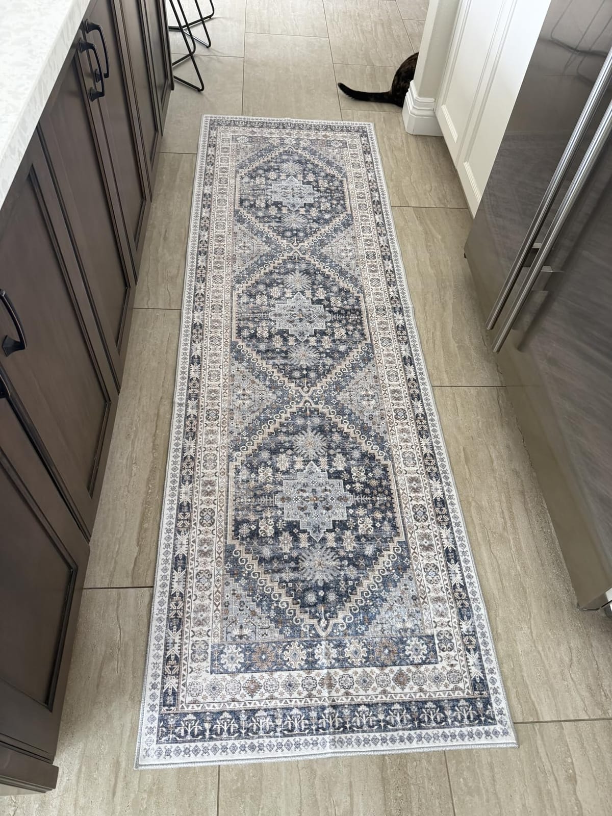 Runner Rug 2x8 Runners for Hallways Vintage Washable Rugs, Orange - Hallway Runner Rugs for Living Room Non Slip, Low Pile Soft Hallway Rug for Kitchen Bedroom Laundry Room customer photo 1