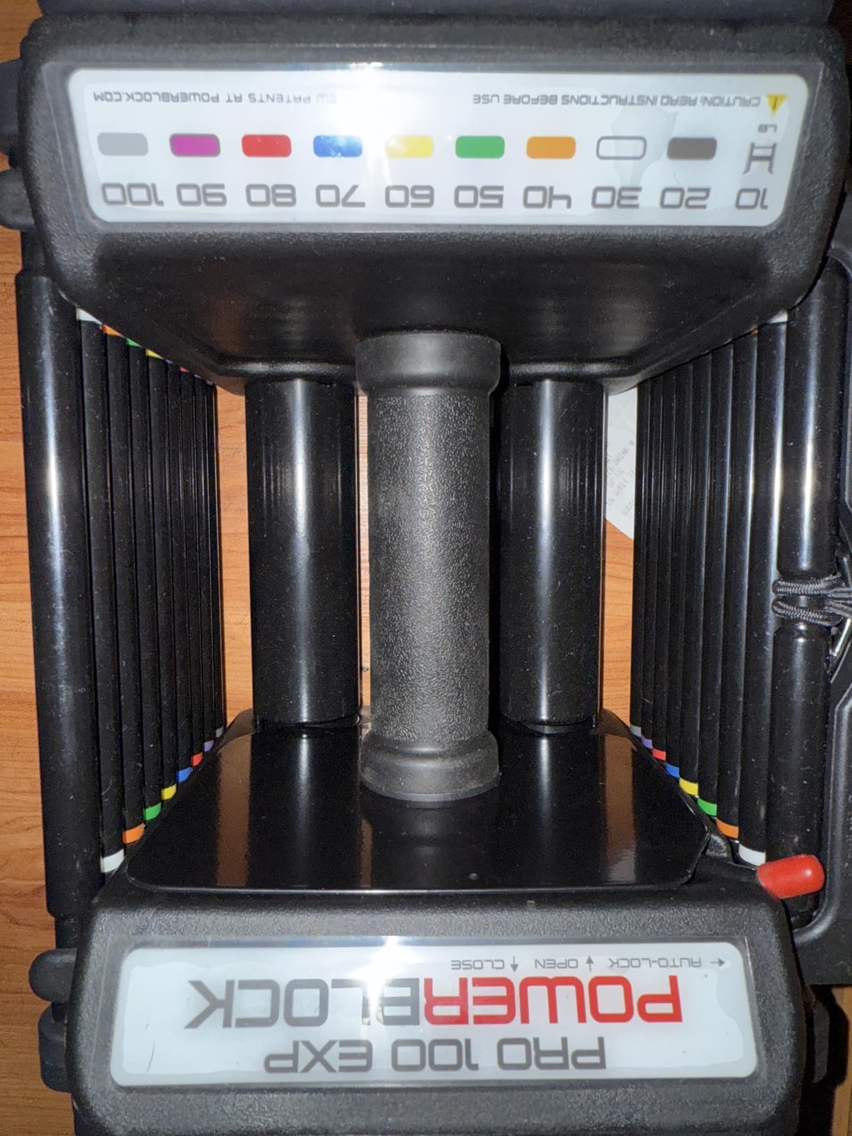 Pro 100 Adjustable Dumbbell, 5-100 lb | Sold as a single unit, durable steel build replaces a full rack customer photo 1