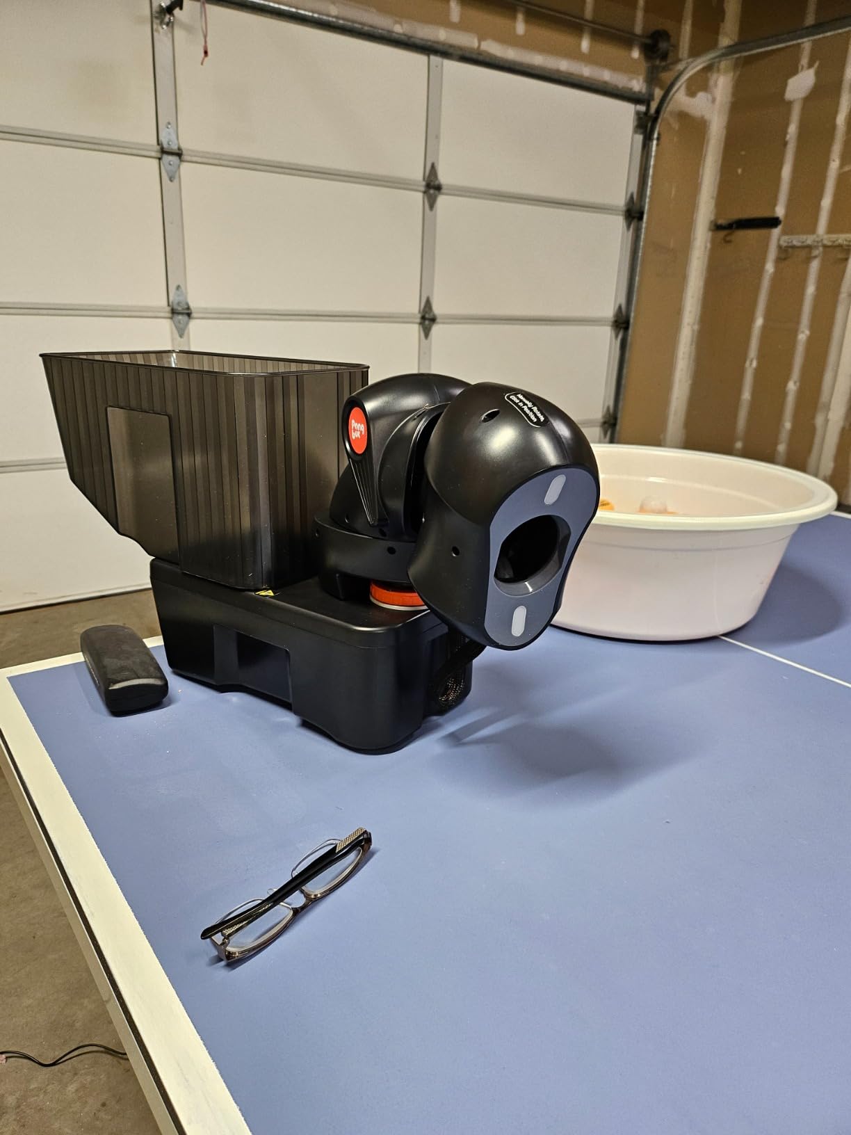 Table Tennis Robot: APP Control 264 Drills, Portable Ping Pong Machine with Spin/Speed Customization, 150-Ball Capacity for Solo Training & Coaching customer photo 2