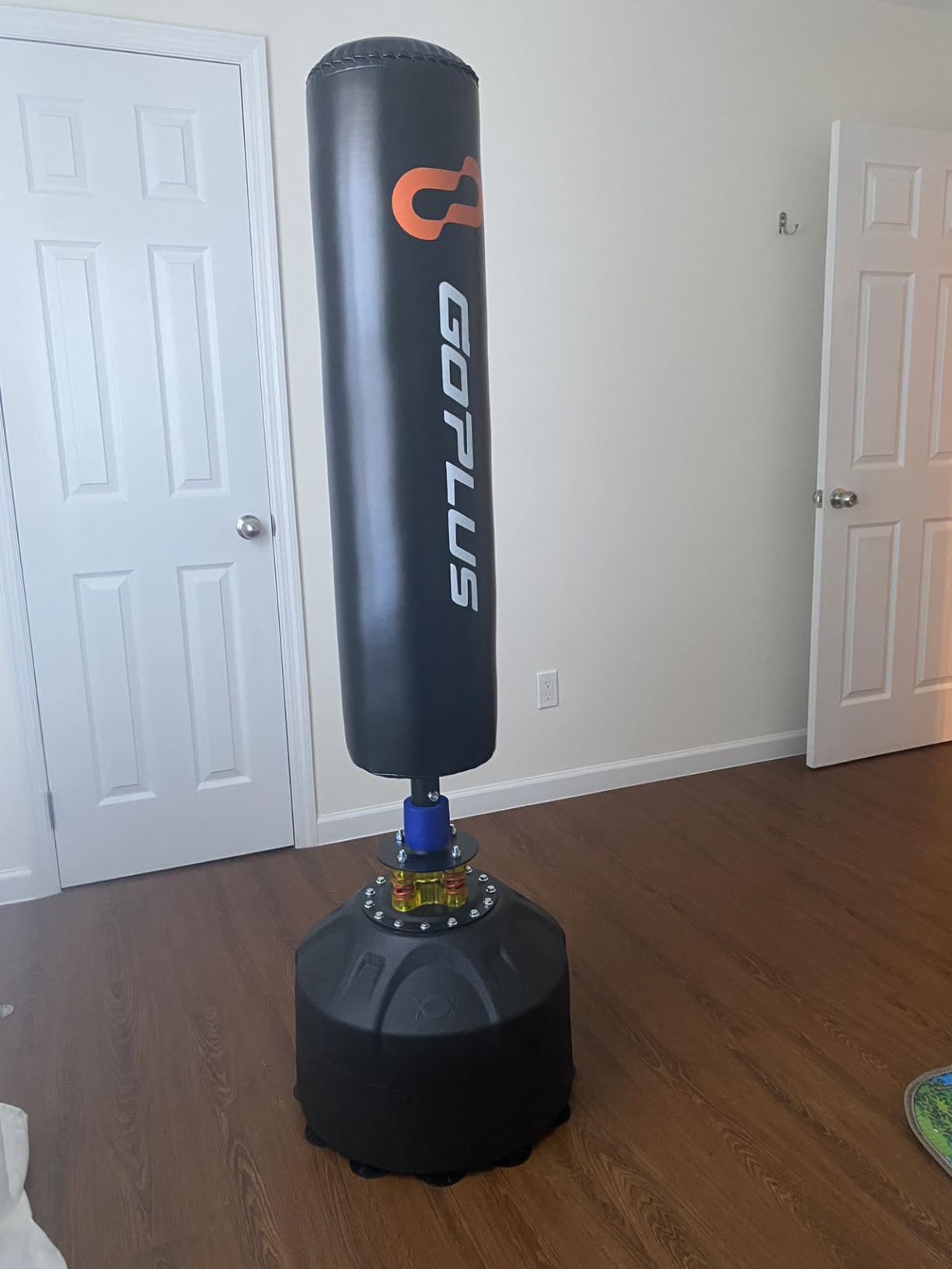 Goplus Freestanding Punching Bag, 220LBS Heavy Boxing Bag with Gloves, Shock Absorber, 12 Suction Cup Base, Kickboxing Bag with Stand for Adults Youth Men Women Home Gym customer photo 1