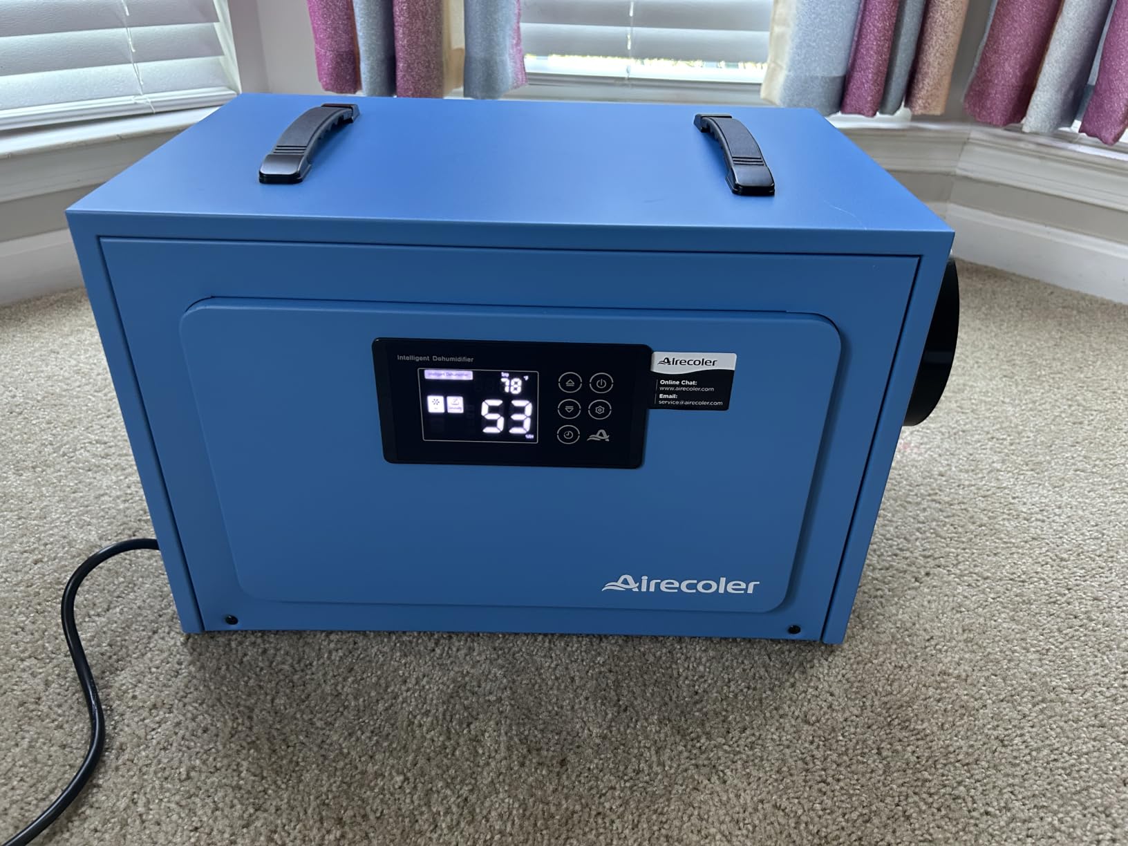 125 Pints Commercial Dehumidifier for Crawl Space & Basement | Industrial Grade Water Damage Restoration, Drain Hose Included, Timer, Auto Defrost, Memory Starting | Airecoler GT-X5 customer photo 1