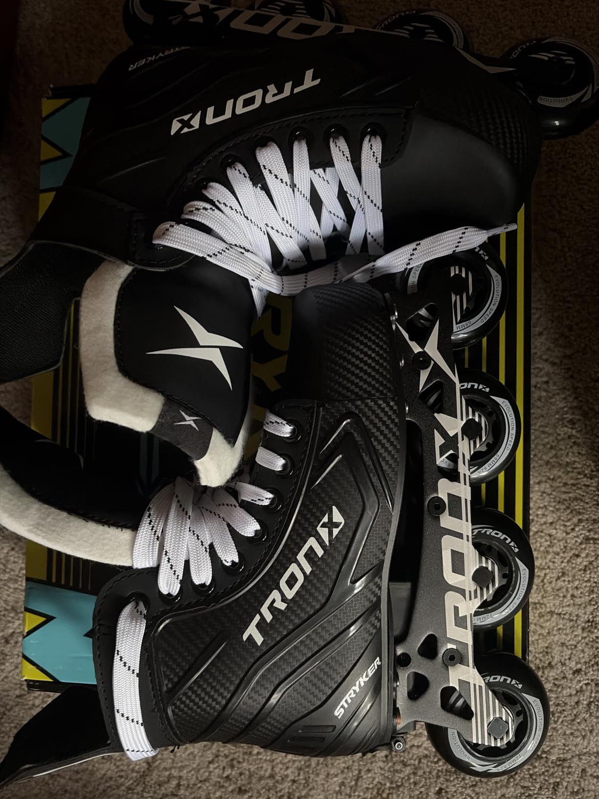 TronX Stryker Adjustable Senior Intermediate Junior Youth Roller Inline Hockey Skates customer photo 1