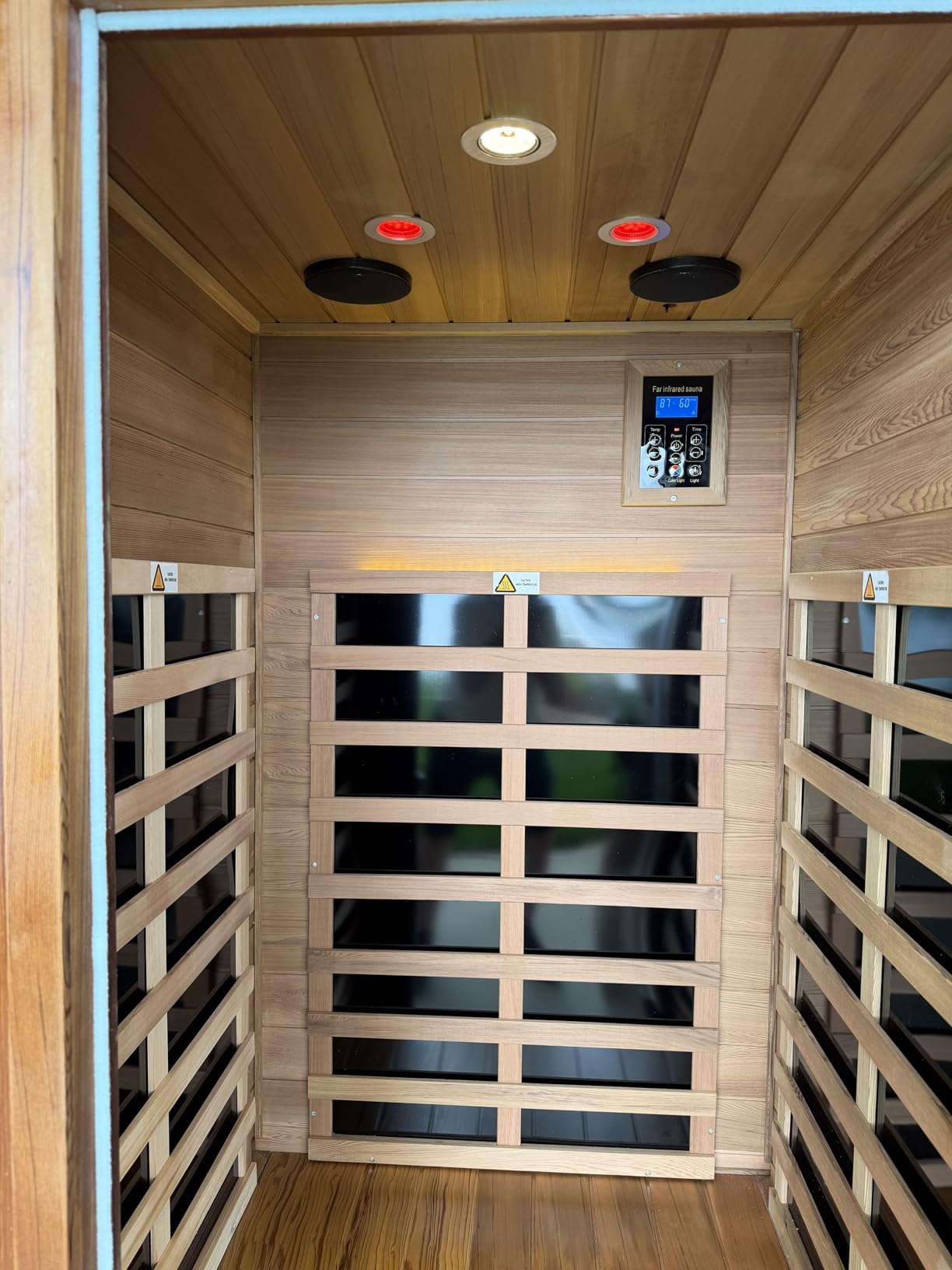 LTCCDSS Ultra-Low EMF Outdoor Sauna 1 Person, Red Cedar Far Infrared Sauna, EMF Average 0.5 mG Reading, Withstand Outdoor Temp -10℉-149℉| Sauna Room for Home customer photo 1