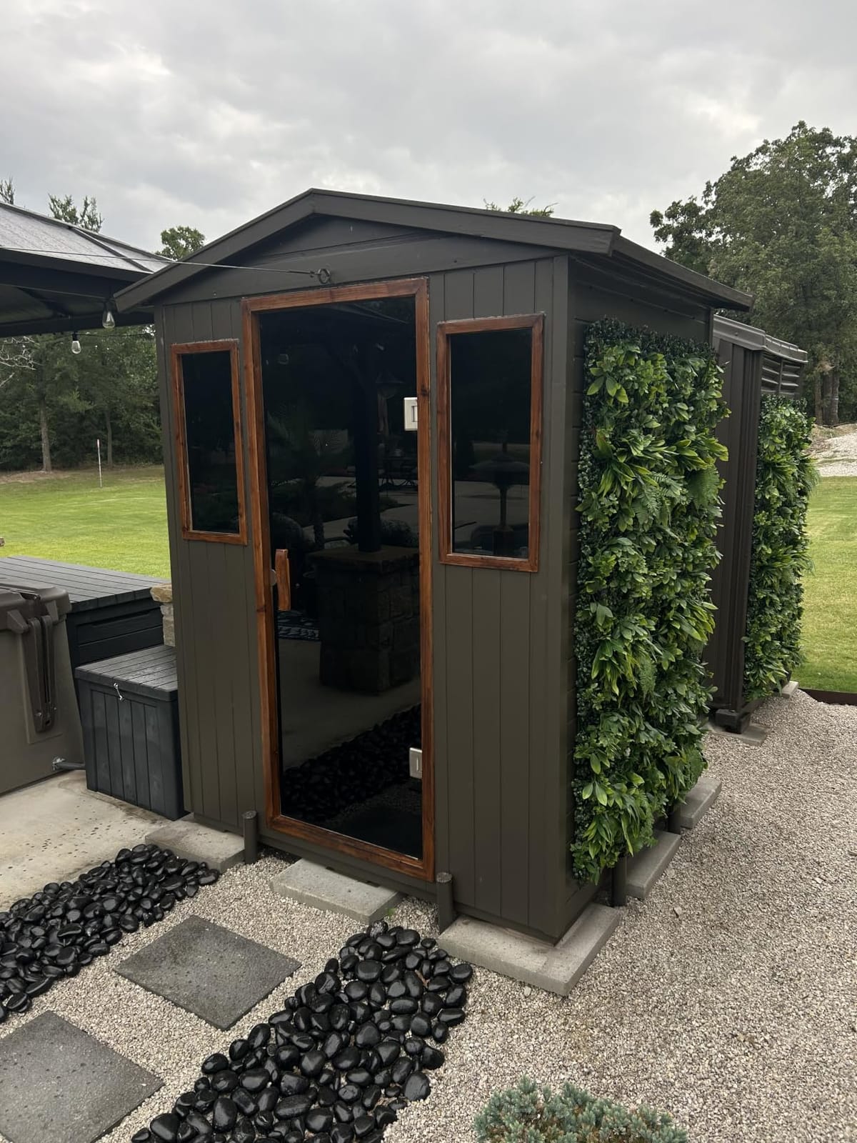 LTCCDSS Ultra-Low EMF Outdoor Sauna 1 Person, Red Cedar Far Infrared Sauna, EMF Average 0.5 mG Reading, Withstand Outdoor Temp -10℉-149℉| Sauna Room for Home customer photo 2