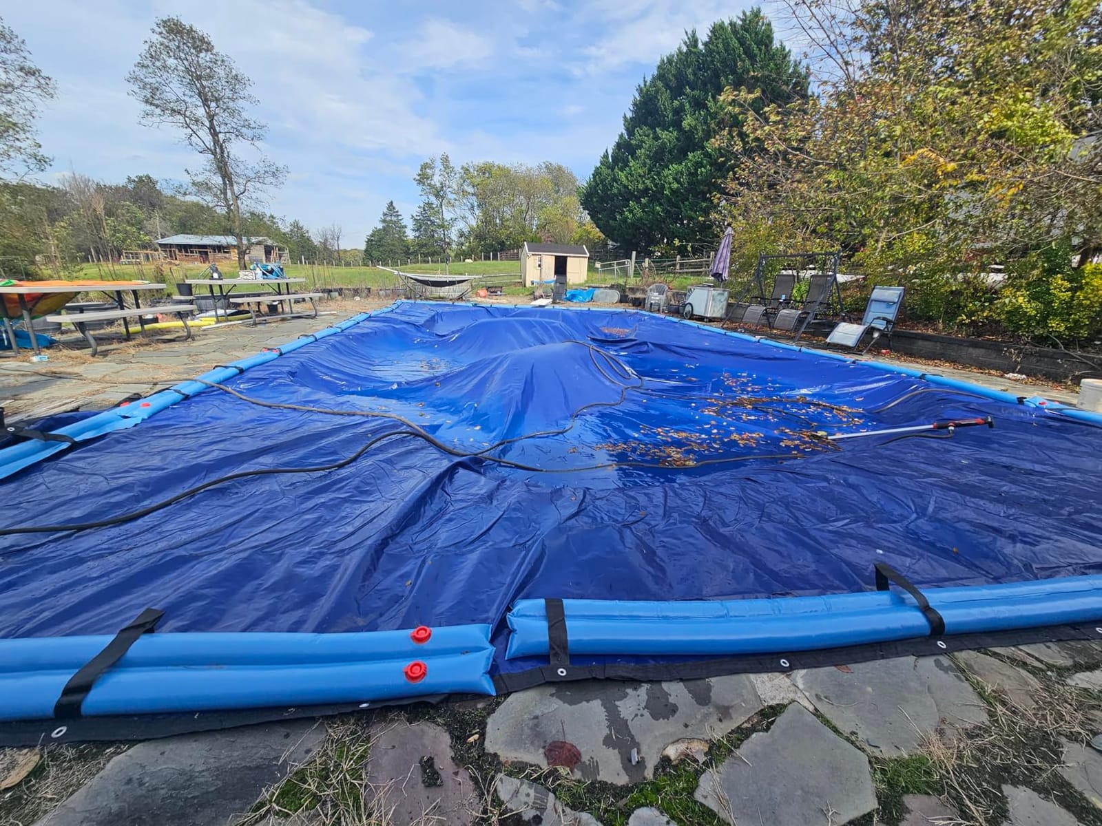 20-Ft x 40-Ft Pool Cover for Inground Pools - Premium Inground Winter Cover, Extra Thick, Royal Blue customer photo 2