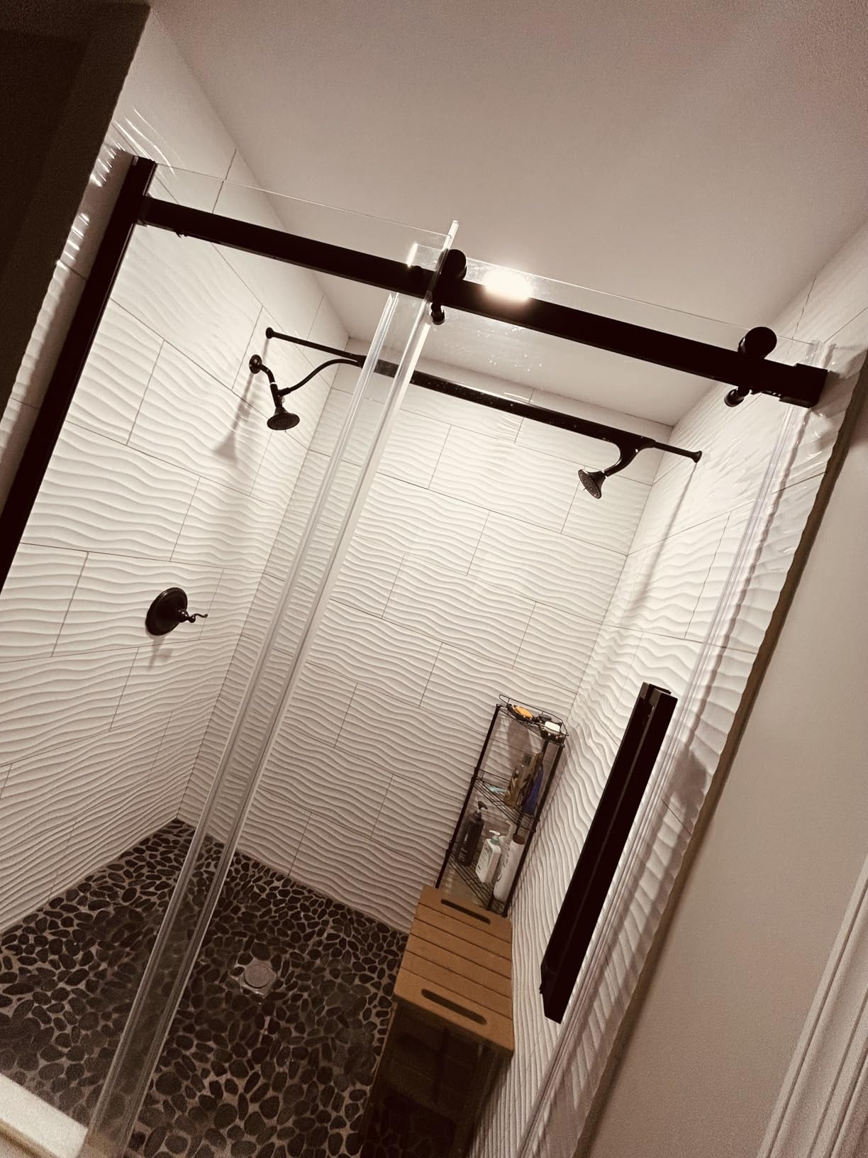 BOONA Tandem Shower as seen on Shark Tank | Dual Shower Head for Couples | Midnight Black, Two Showerheads customer photo 2