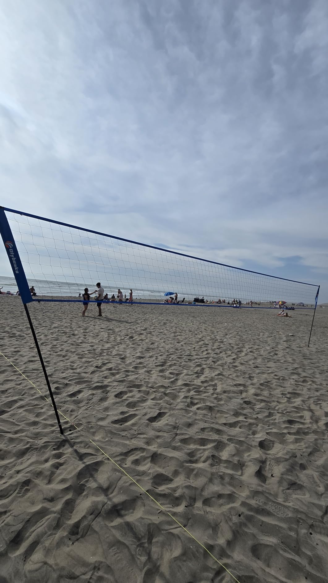 Portable Outdoor Volleyball Net Set for Backyard Beach with Adjustable Poles, Soft PU Volleyball & Pump, Carry Bag and Durable Anti-Sagging Net customer photo 2