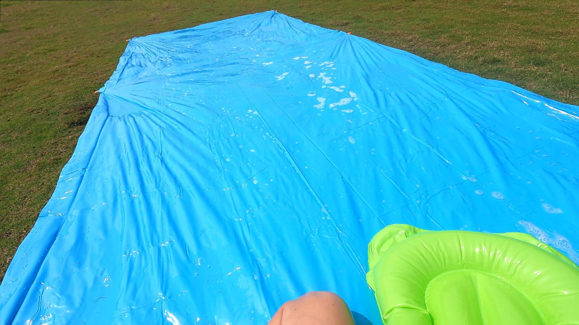 40FT Slip Lawn Water Slide, Giant Slip, Splash and Slide for Kids Adults | Teens Summer Slip Water and Slides Heavy Duty for Outdoor Backyard Lawn Summer Party with 14 Stakes and 2 Bodyboards customer photo 1