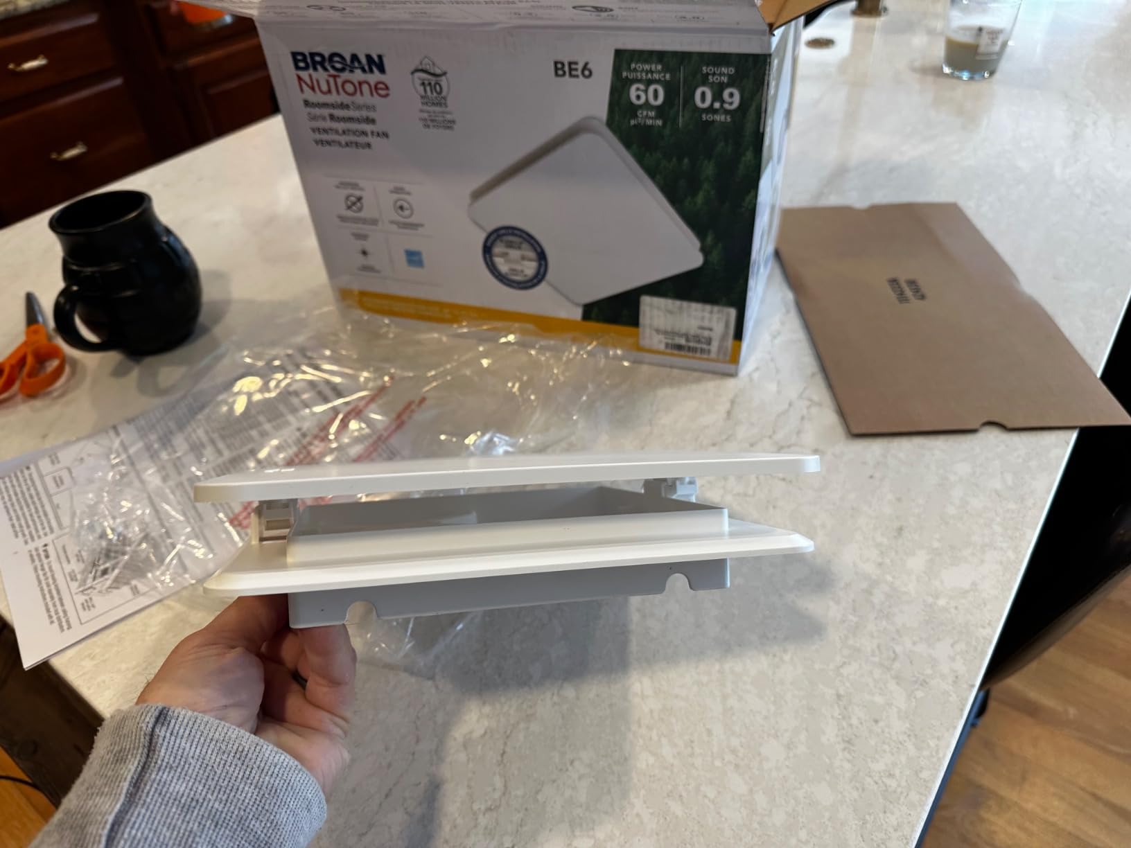 Broan-NuTone BE6 Bathroom Exhaust Fan, 60 CFM, 0.9 Sones, ENERGY STAR customer photo 1