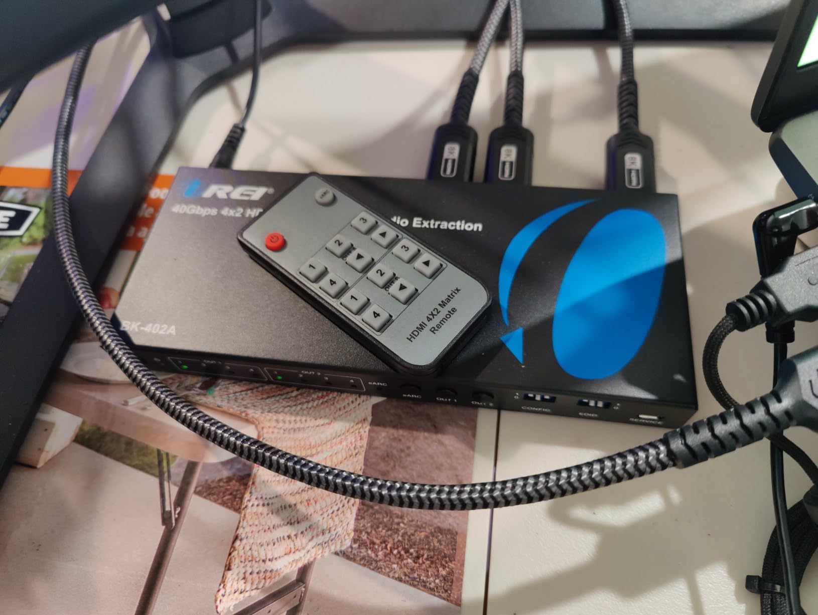 OREI 4x2 HDMI Matrix Switch 8K customer photo 2