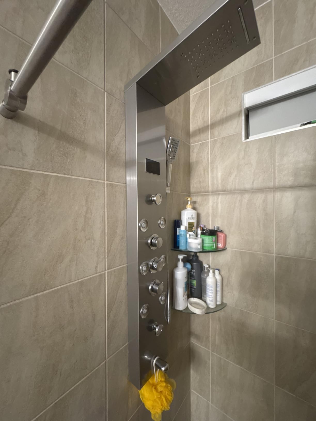 VEVOR Shower Panel, 6 Shower Modes, LED & Screen Hydroelectricity Shower Tower Panel System, Rainfall, Waterfall, 8 Massage Jets, Tub Spout, Handheld Shower, Stainless Steel Wall-Mounted Shower Set customer photo 2