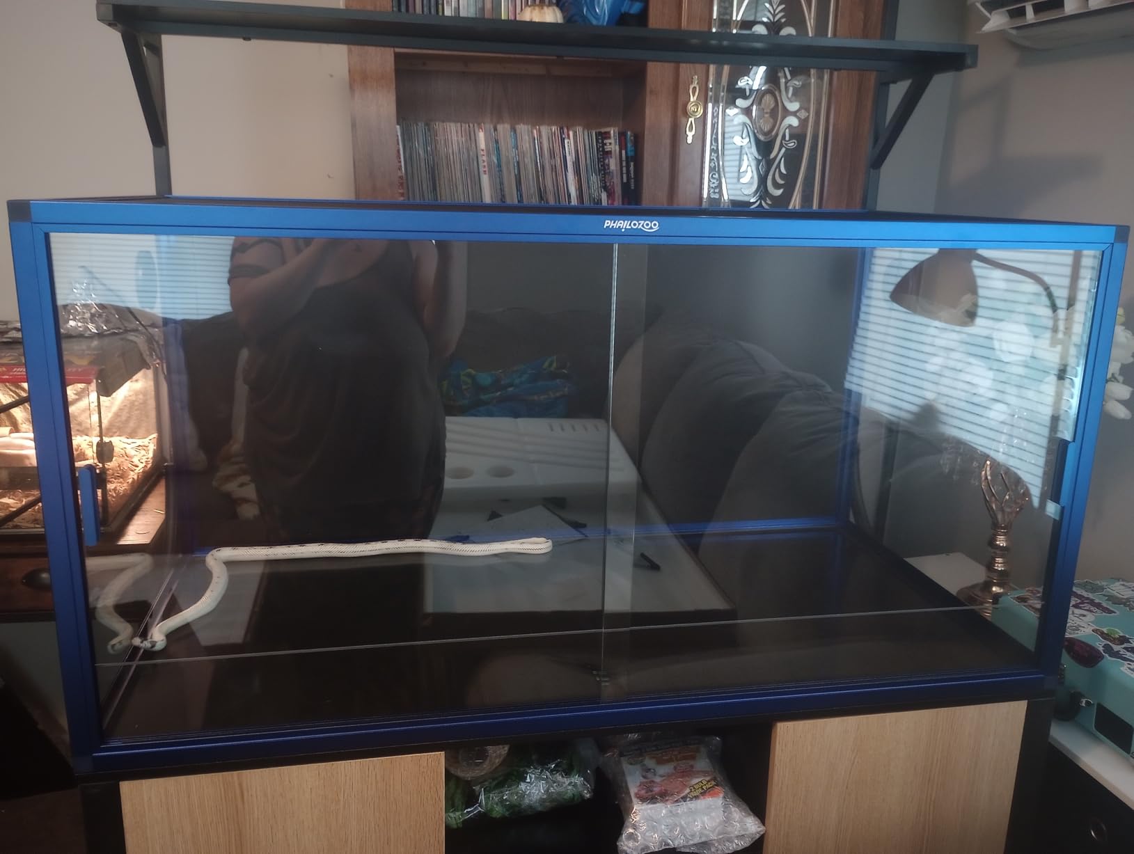 Phailozoo 120 Gallon Reptile Tank for Bearded Dragon, Snake, Adult Reptile | Optimal Ventilation & Light Penetration by Rust Proof Mesh Top, Easy Assembly within 6 Steps with Clear Instruction customer photo 2