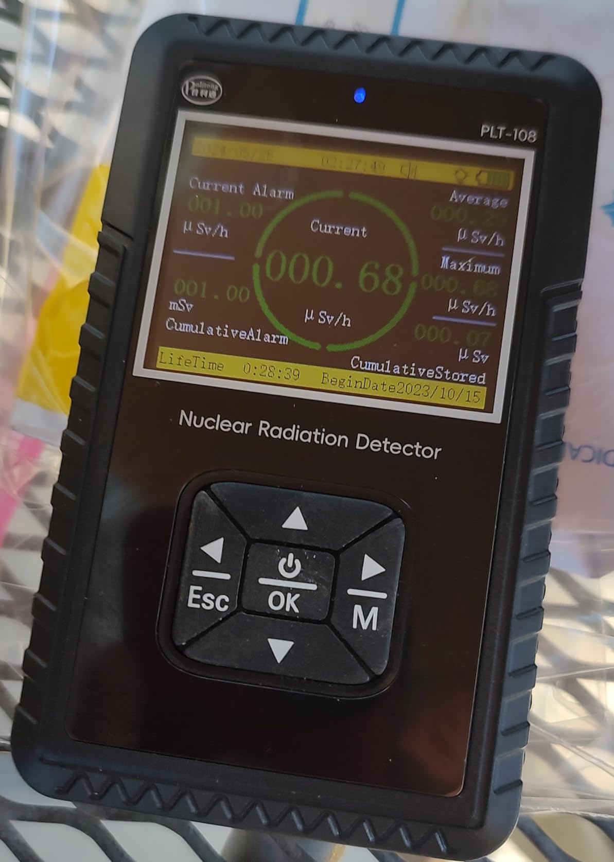 Geiger Counter Nuclear Radiation Detector - Portable Handheld Beta Gamma X-ray Radiation Monitor Meter, Nuclear Wastewater, Seafood Detection Radiation Dosimeter with LCD Display, Rechargeable customer photo 1