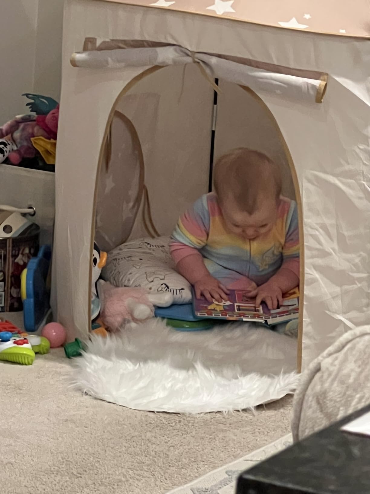 Tiny Land Kids Play Tent with Tunnel, Pop-Up Tent & Ball Pit for Toddlers | Foldable Indoor Play Set With Carry Bag, Breathable Mesh Design, Easy To Assemble, Great Gift For 2 Year Old Girls & Boys customer photo 2