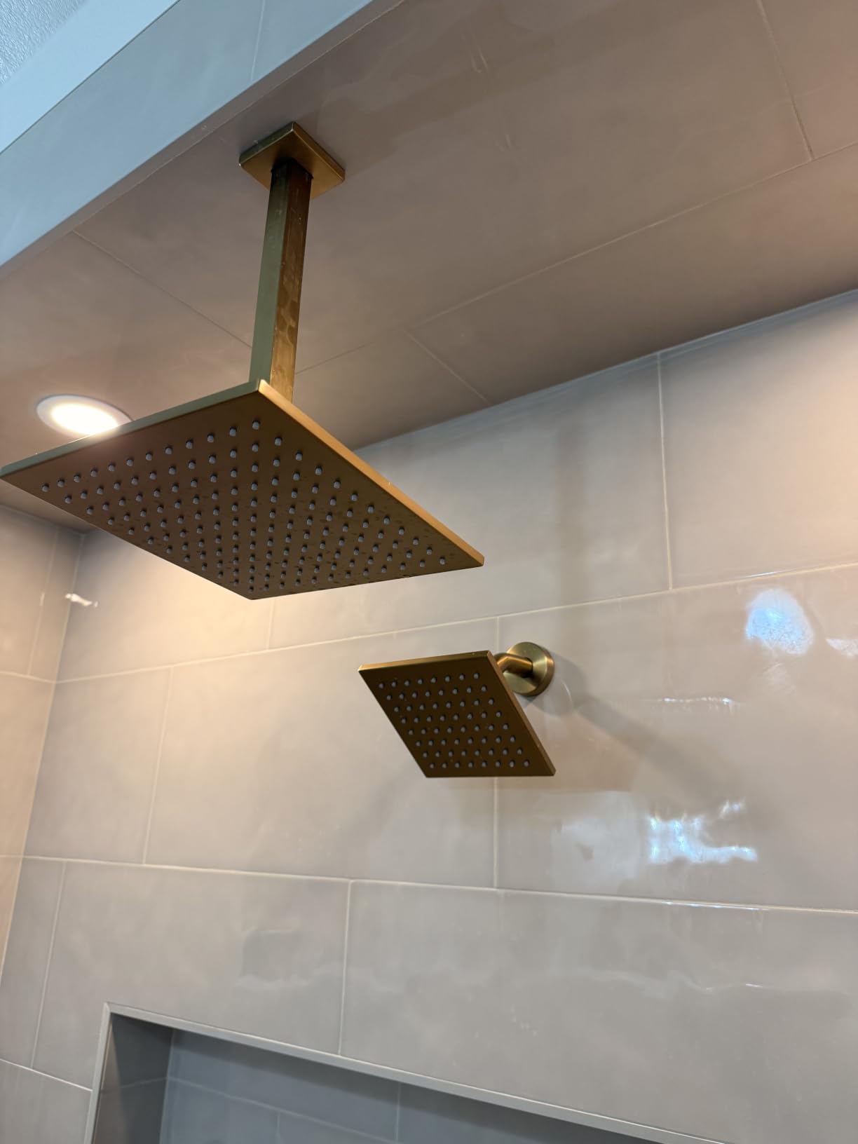 VANFOXLE Shower Faucet Set Brushed Gold Modern Shower System customer photo 2