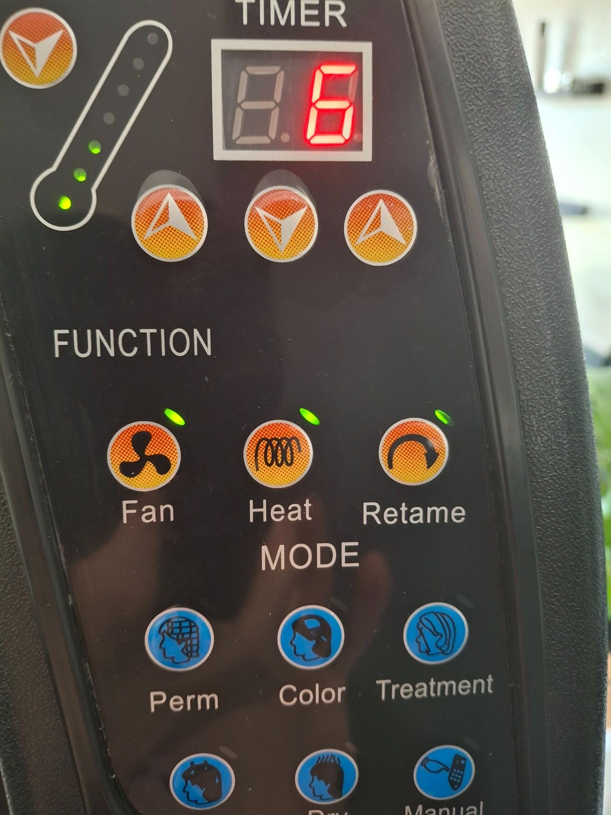 Hair Dryer, 1200W Hair Salon Color Processor Dryer with Infrared Technology, 6 Modes, 360 Efficient Heating, Adjustable Height, Rolling Base for Salon & Home Use, Quiet Care, Black customer photo 1