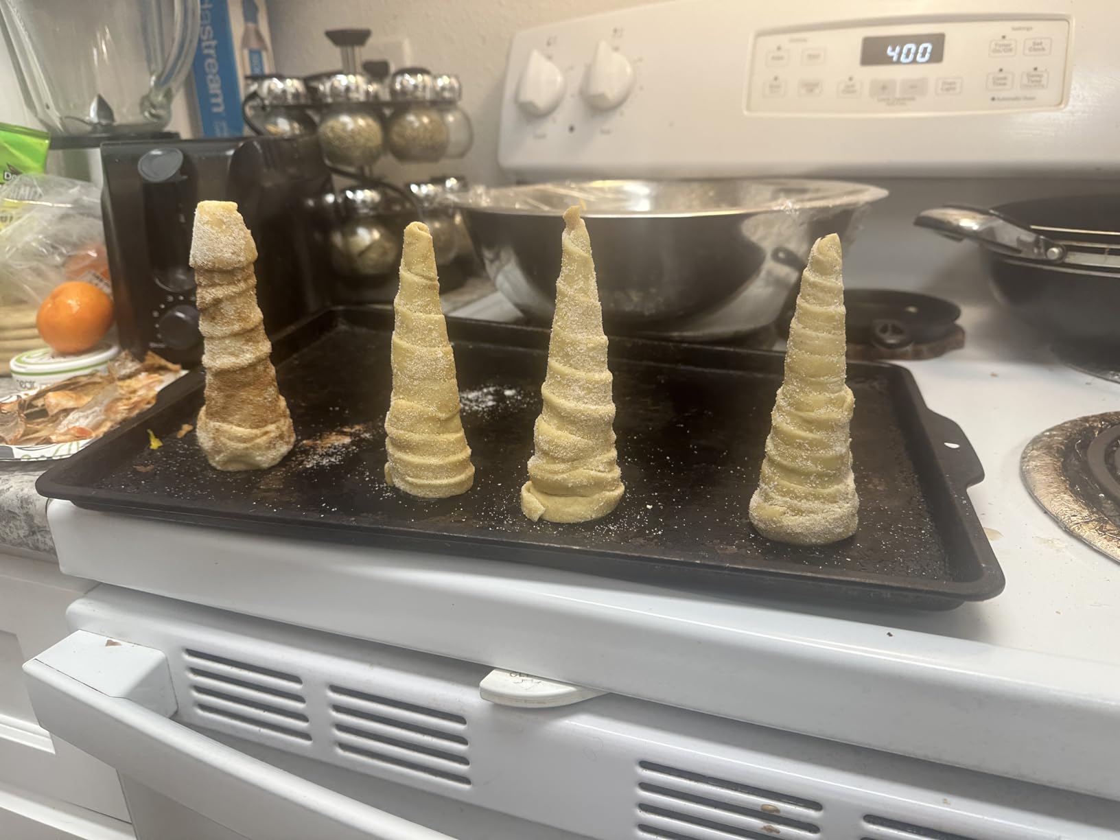 20Pcs Large Conical Cream Horn Molds, Non-stick Cream Horn Molds Stainless Steel, 5 inch Large Size Cannoli Tubes Kit Pack of Baking Cones Pastry Roll Horn Croissant Mold With brush customer photo 2