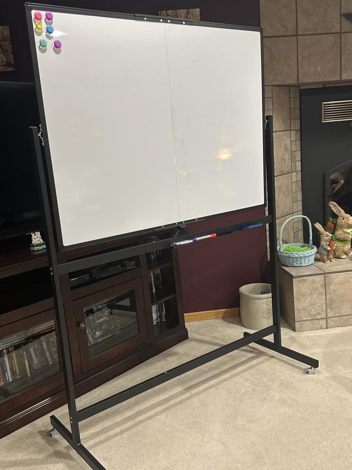 Maxtek Rolling Whiteboard 48 x 36 in Large Magnetic White Board on Wheels | Double-Sided Big Standing Dry Erase Board customer photo 1