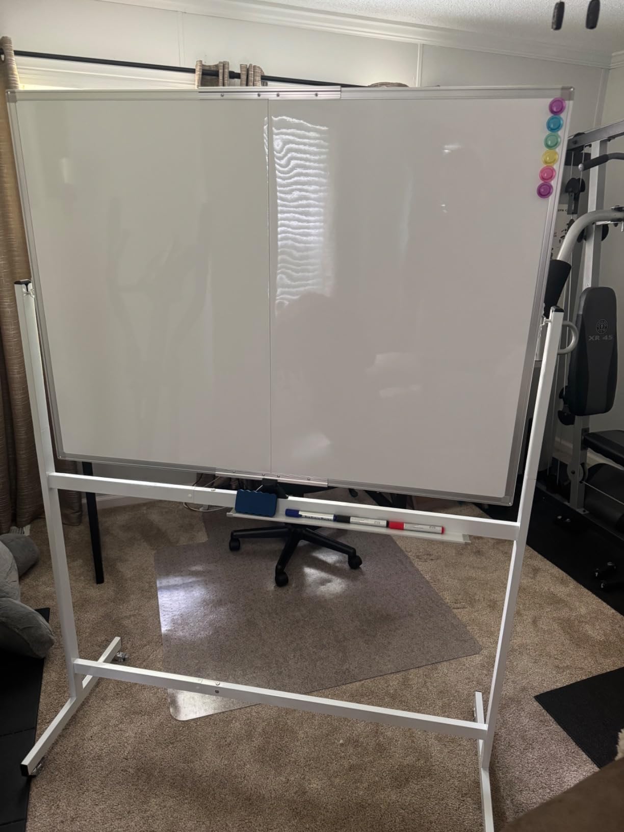 Maxtek Rolling Whiteboard 48 x 36 in Large Magnetic White Board on Wheels | Double-Sided Big Standing Dry Erase Board customer photo 2