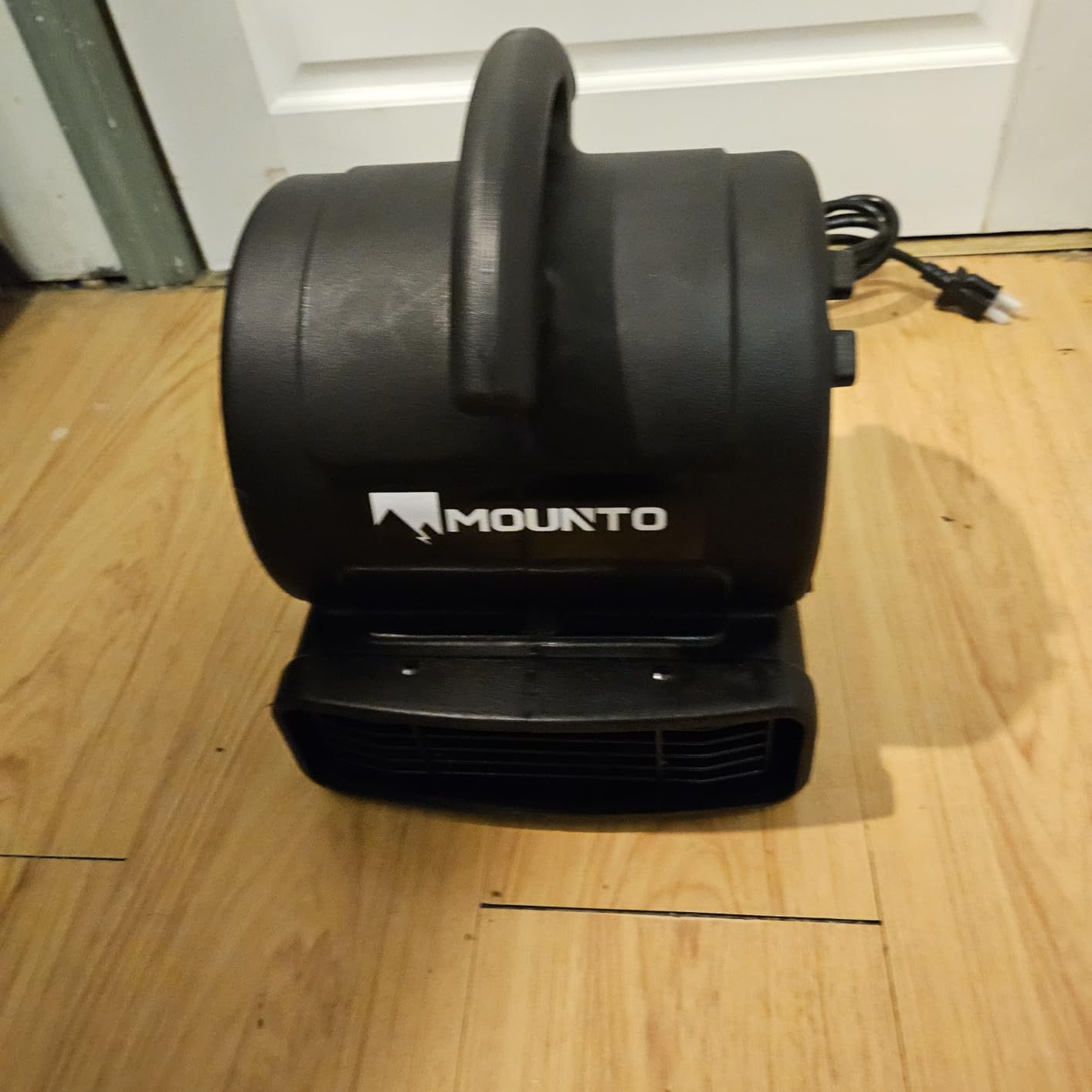 MOUNTO 1/5hp Air Mover 800cfm Blower Fan Carpet Floor Drying Fan - 3-Speed Compact Air Mover w/Dual Outlet, 10ft Power Cord for Drying, Cooling, Air Circulation (Blue) customer photo 1