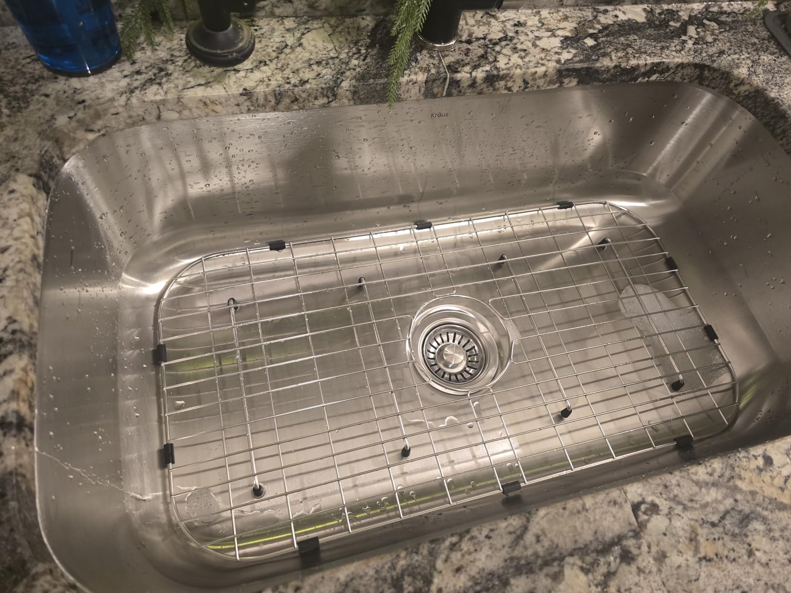 KRAUS Stainless Steel 32 in 18 Gauge Undermount Kitchen Sink KBU44 | 18-gauge T304 stainless steel, rear-set drain, rounded corners for easy cleaning, NoiseDefend soundproofing customer photo 1