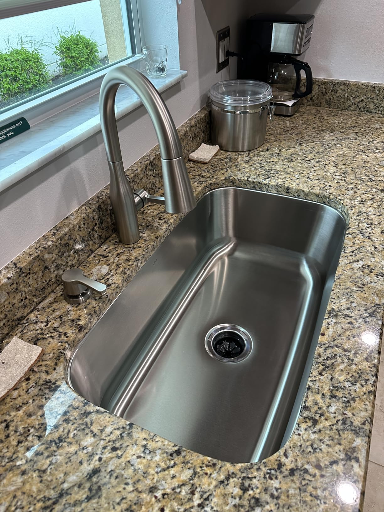 KRAUS Stainless Steel 32 in 18 Gauge Undermount Kitchen Sink KBU44 | 18-gauge T304 stainless steel, rear-set drain, rounded corners for easy cleaning, NoiseDefend soundproofing customer photo 2