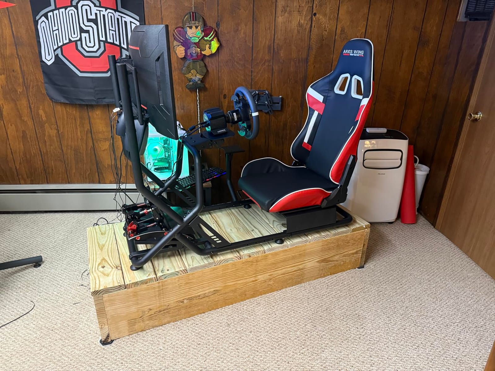 ARES WING Racing Simulator Cockpit with TV Mount, Sim Racing Wheel Stand | Formula and GT Sim Racing Cockpit Compatible with Logitech, Moza, Fanatec, Thrustmaster, Racing Games on PS5, PS4, Xbox, PC customer photo 2