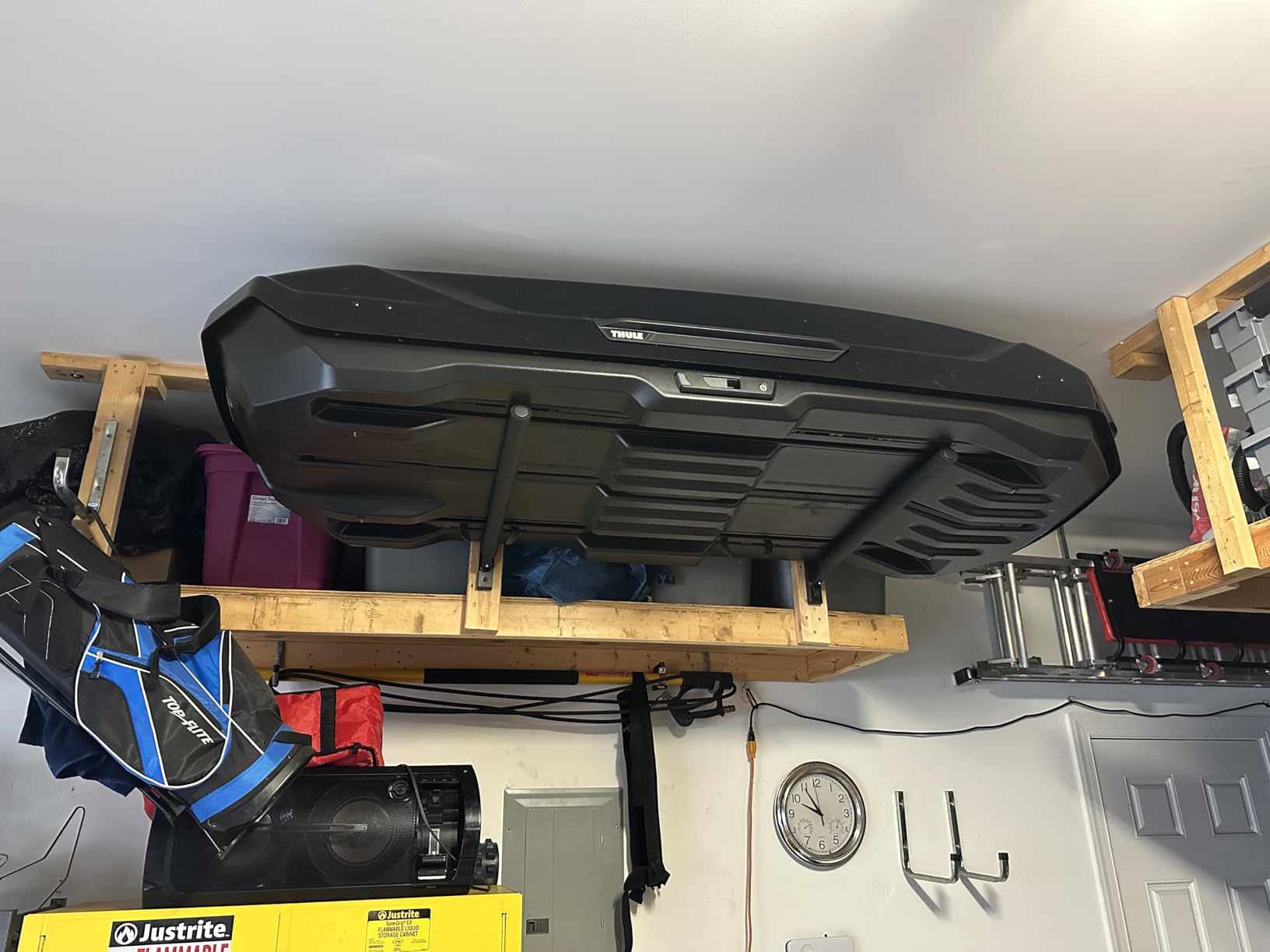SPAREHAND 2 SUP Wall Mount Rack - Heavy Duty Steel Long Arms with 100 lb. Weight Capacity - Wall Rack for 2 Surfboards or SUP PaddleBoards - Ideal for Home & Garage Display - Black customer photo 1
