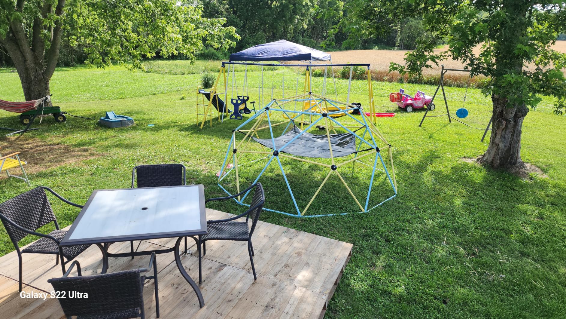 VEVOR Climbing Dome, 10FT Geometric Dome Climber with Hammock and Swing, Jungle Gym Supports 750LBS and Easy Assembly for Kids 3 to 10 Years Old, with Climbing Grip, Outdoor Backyard Play Equipment customer photo 2