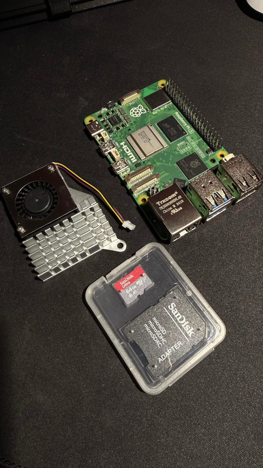 RasTech Raspberry Pi 5 8GB Kit 64GB Edition with Active Cooler, 27W GaN Power Supply, Pi5 8GB Board, Pi 5 Case, Dual 4K Micro HD Out Cables and User Manual customer photo 1