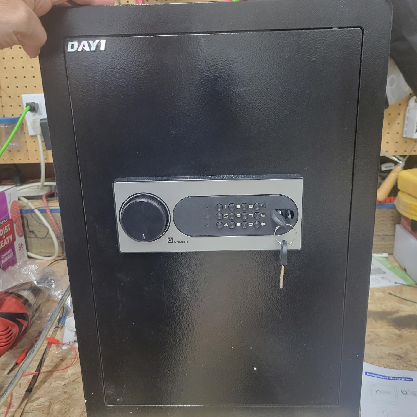 DAYI Safe Box, 3.0 Cubic Feet Home Safes with Fireproof Waterproof Bag, Security Safe for Money Cash Documents, Digital Keypad, Dual Alarm System, Removable Shelf - D-60 customer photo 1