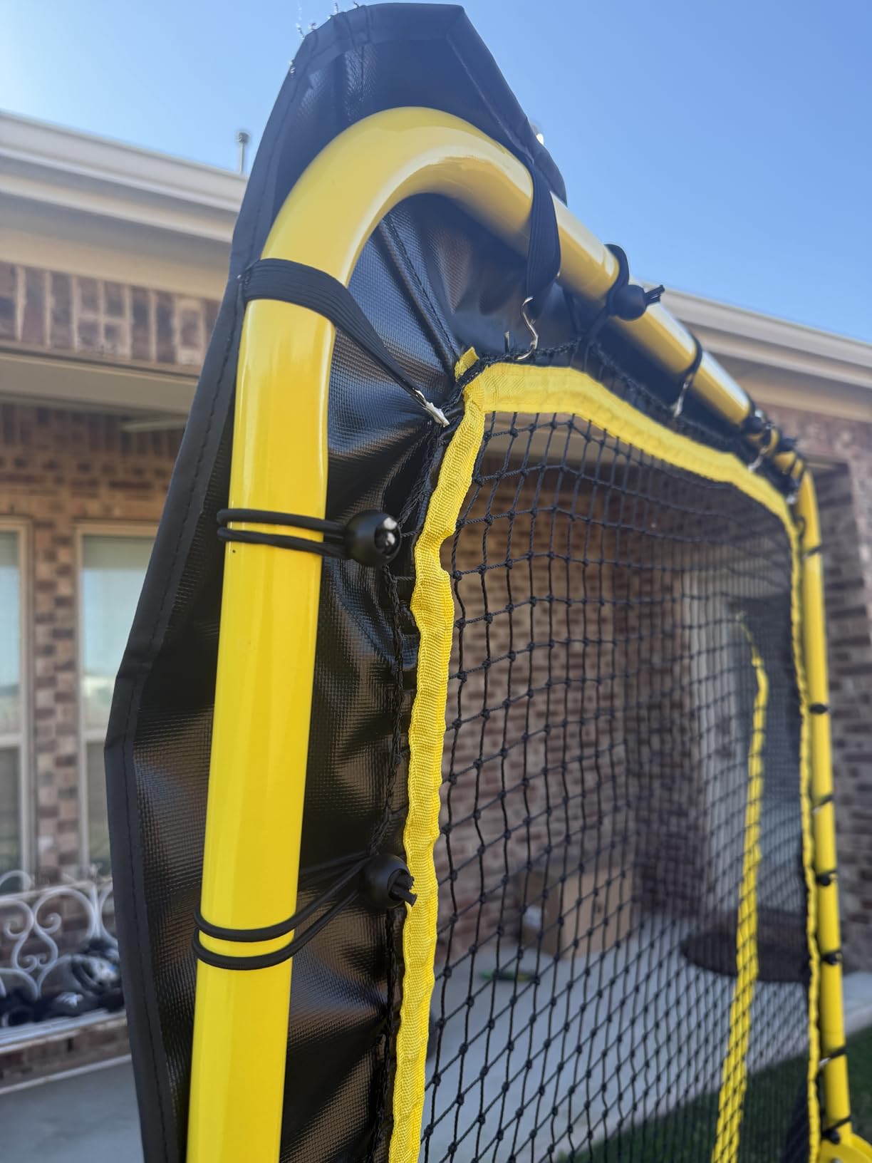 Apex Sports Professional Lacrosse Rebounder Volleyball Rebounder (4x7 Feet) - Adjustable 5 Angles, Soccer and Baseball Rebounder Practice Net with Precision Target Strip, Sturdy Frame customer photo 1