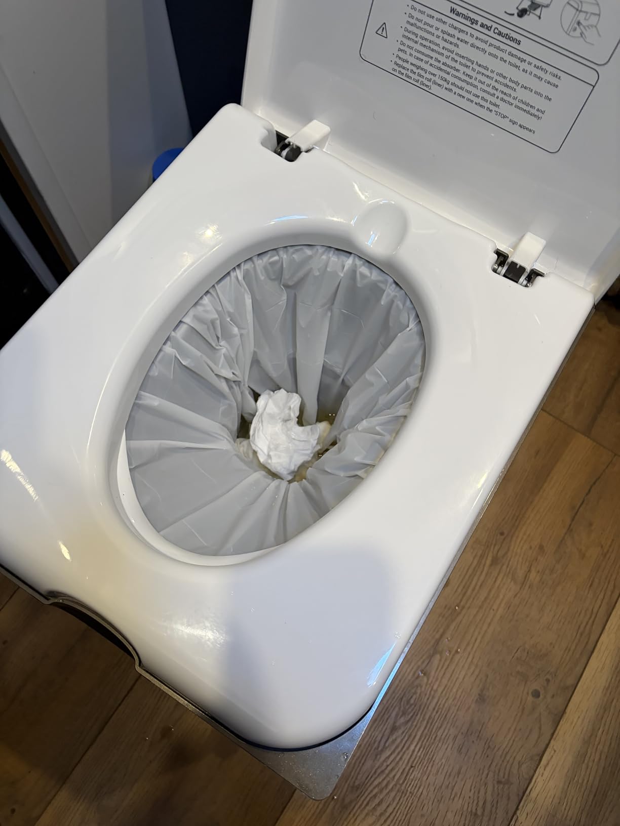 LE-310 Compact Dry Flush Toilet for Van Life and Off-Grid, Gray | Self-Contained rechargeable, Foldable design, no plumbing setup, easy storage, made for RVs, road trips, cabins and marine customer photo 1