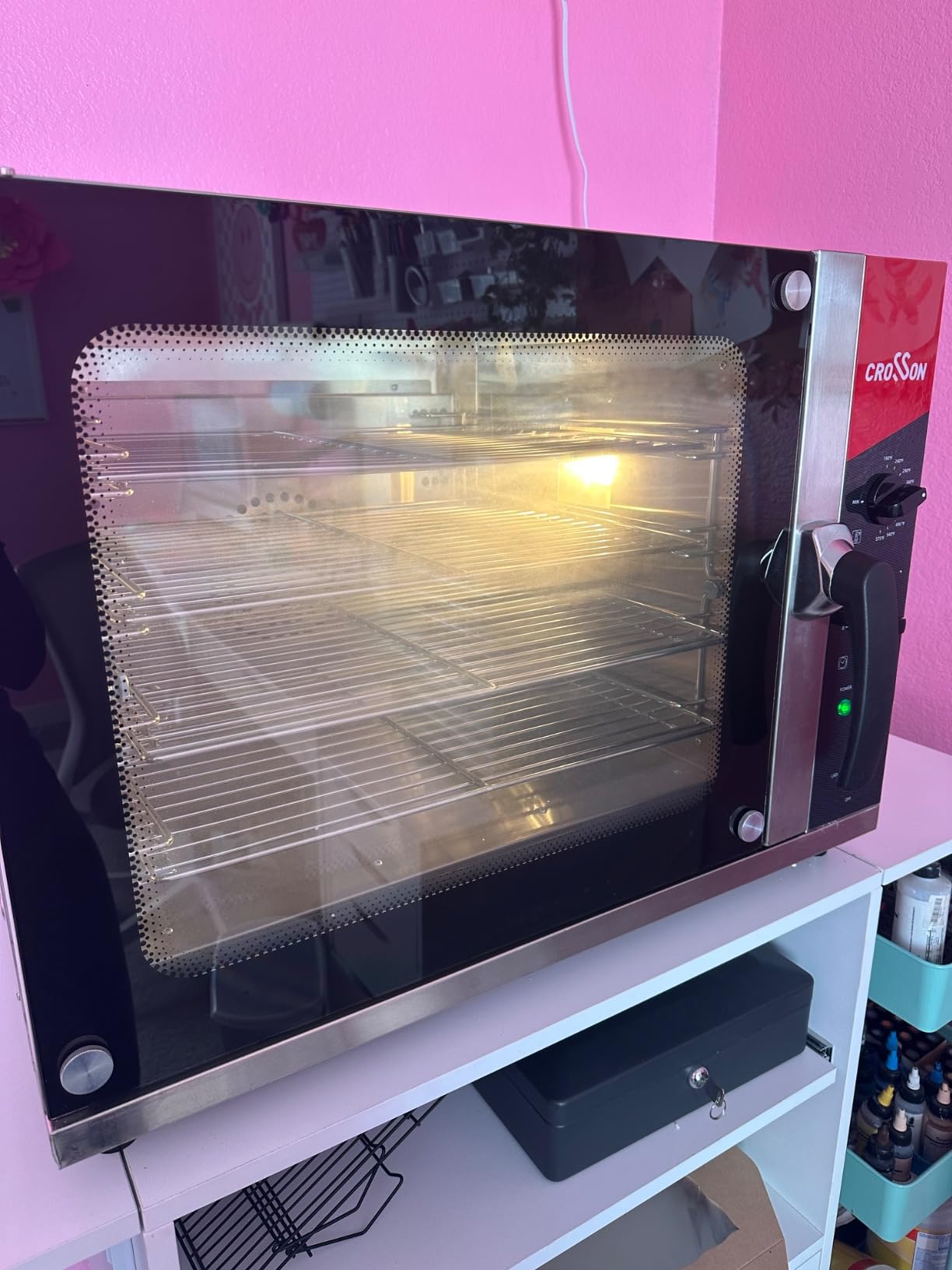 CROSSSON 68L Half-Size Convection Oven, 4-Tier Commercial Toaster oven w/Front Glass Door, 4 set of Trays & Wire Racks, 60 Minutes Timer and Interior Light, 120V/1800W Countertop Conventional Oven customer photo 2