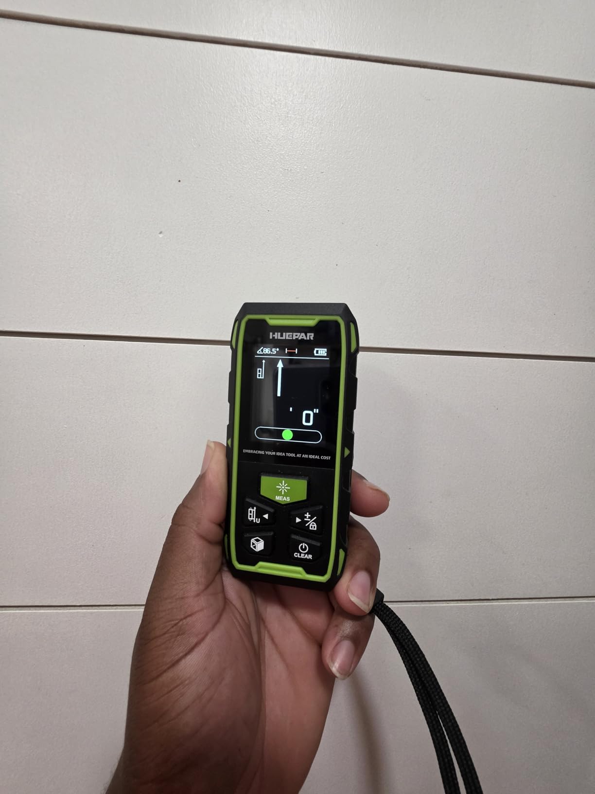 Huepar Dual Laser Measuring Tool, 656Ft Green-Beam Bilateral Digital Laser Distance Measure customer photo 2