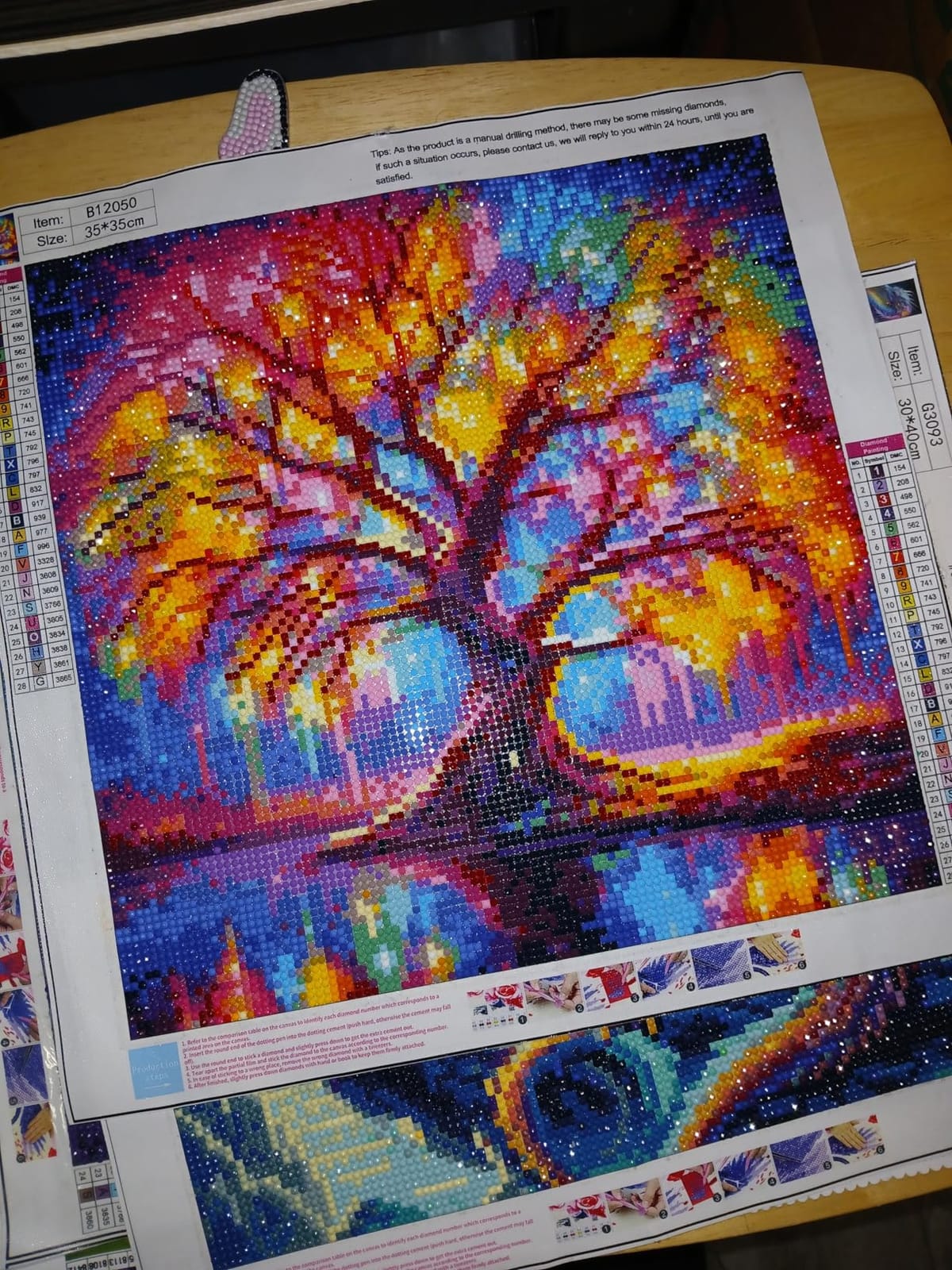 DIYCYCY Tree of Life Diamond Painting Kits for Adults Beginners 13.8x13.8in | Full Drill Diamond Art Kits,Round 5D DIY Diamond Dots Paintings, Diamonds Pictures Gem Art and Crafts Home Wall Decor customer photo 2