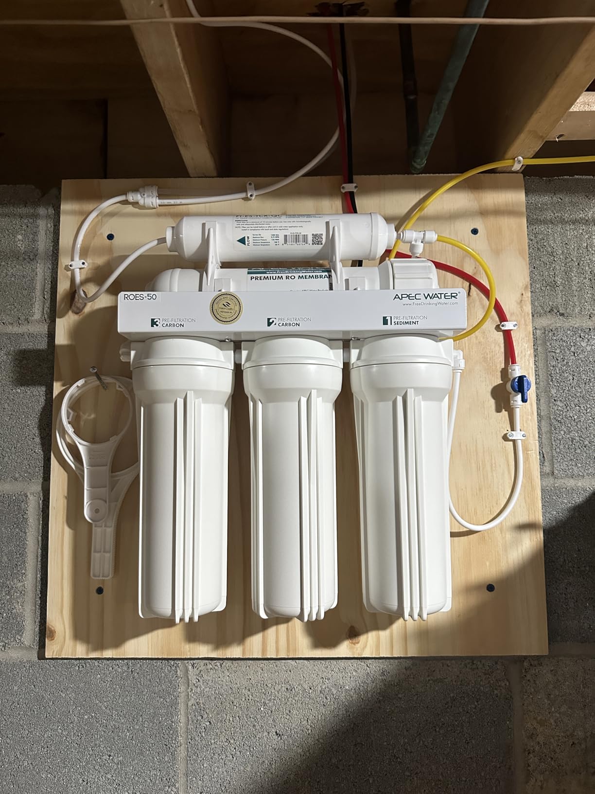APEC Water ROES-50X, 5-Stage Under Sink RO System, Extra Filters, 50 GPD | NSF Certified 372 & 58, Extra High Capacity Pre-Filter Set Stage 1-3, Removes Up to 99.99% of Impurities, Ideal for Home Use customer photo 1