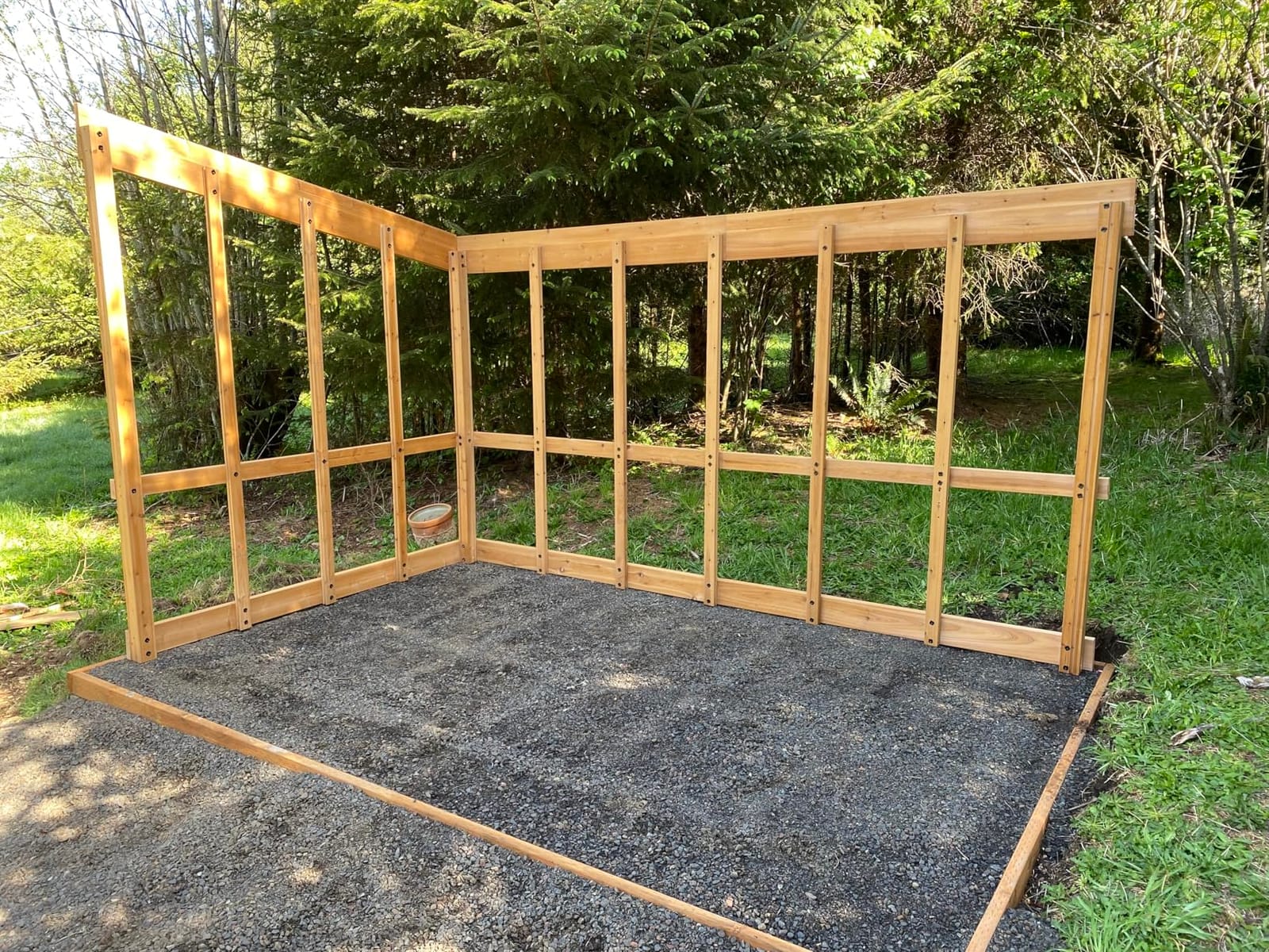 Backyard Discovery Willow 9' x 6' White Cedar Wood and Polycarbonate Walk-in Greenhouse Kit with Exhaust Fan, Windows, Hose Hook-Ups, PowerPort, Staging Shelves for Year-Round Outdoor Gardening customer photo 2