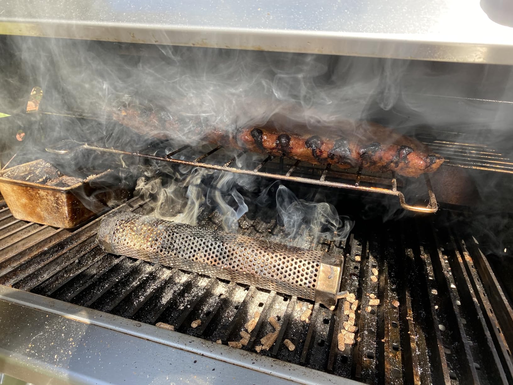 Advanced Smoke Tube for Pellet Smoker, Latest Upgrade Cold Smoker Generator for Gas Grilling, Portable Cordless Electric, Hot or Cold Smoking: Fit Any Grill or Smoke, Perfect Gifts for Men, Fathers customer photo 2