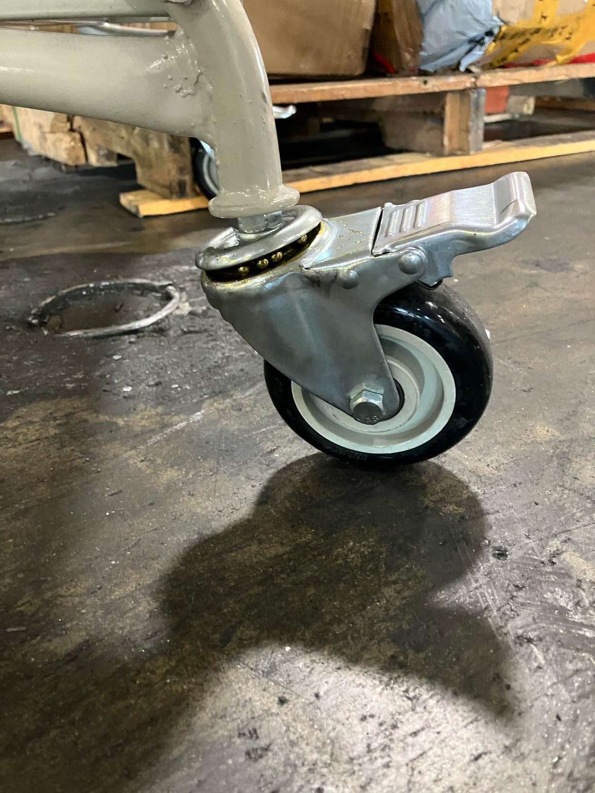 4 Step Stairs with 4 Wheels, Industrial & Warehouse Rolling Stairs, 59.1