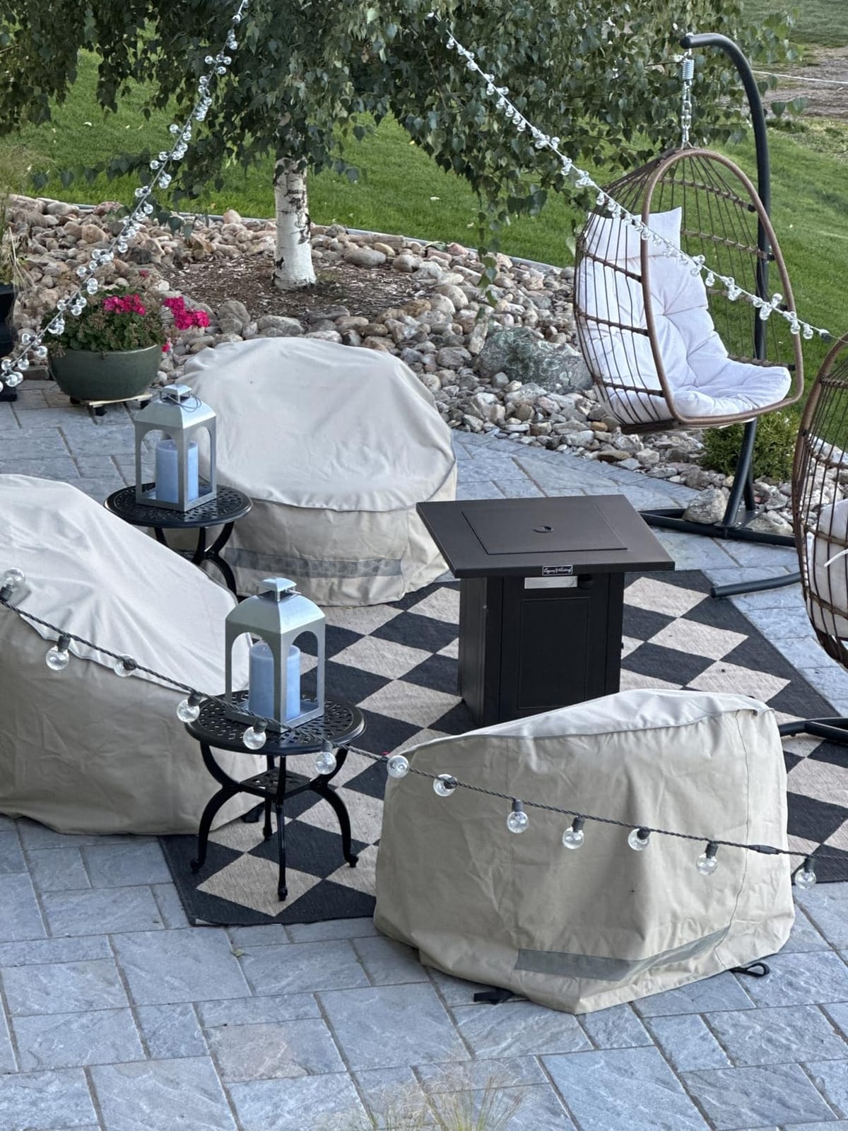 Cast Aluminum Outdoor Side Table, Small Patio Table, Outdoor Coffee Tables for Patio, Garden, Balcony, for All Weather (Copper, Round) customer photo 1