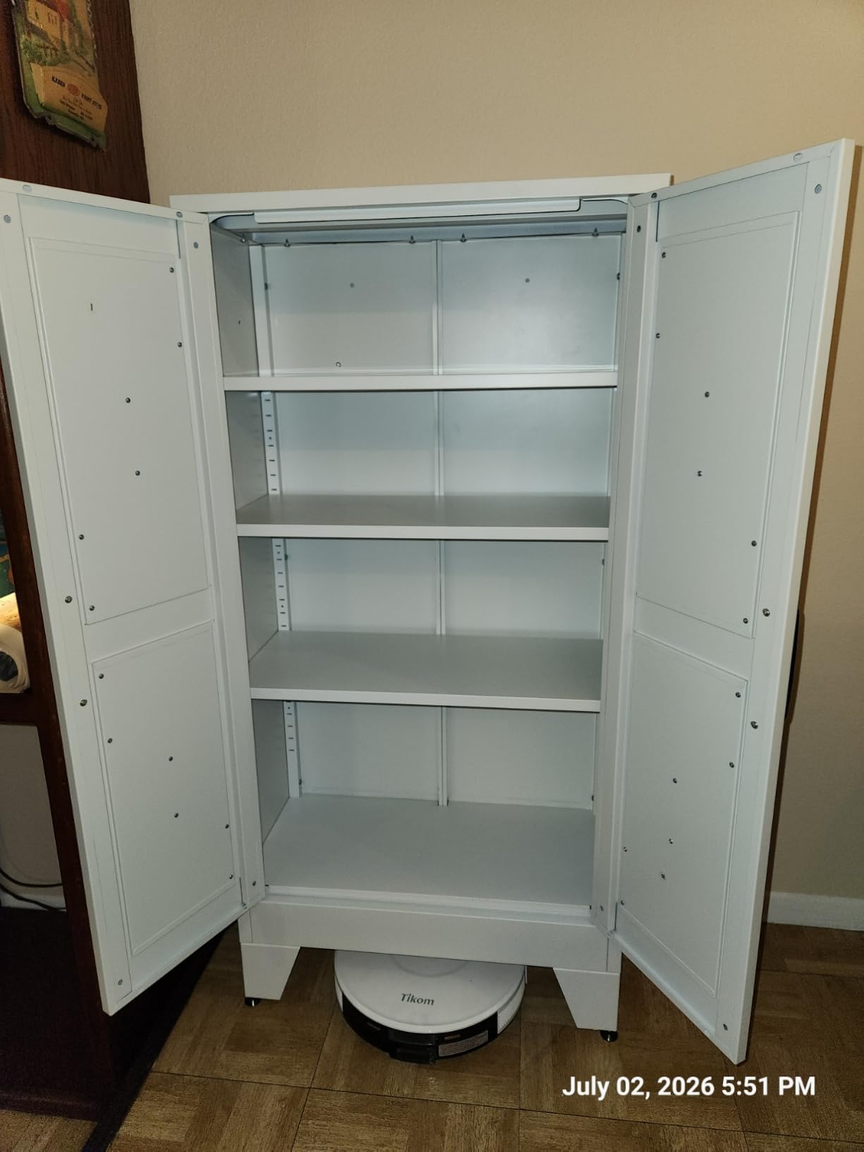 Yizosh Metal Storage Cabinet with 2 Doors and 4 Adjustable Shelves - 61